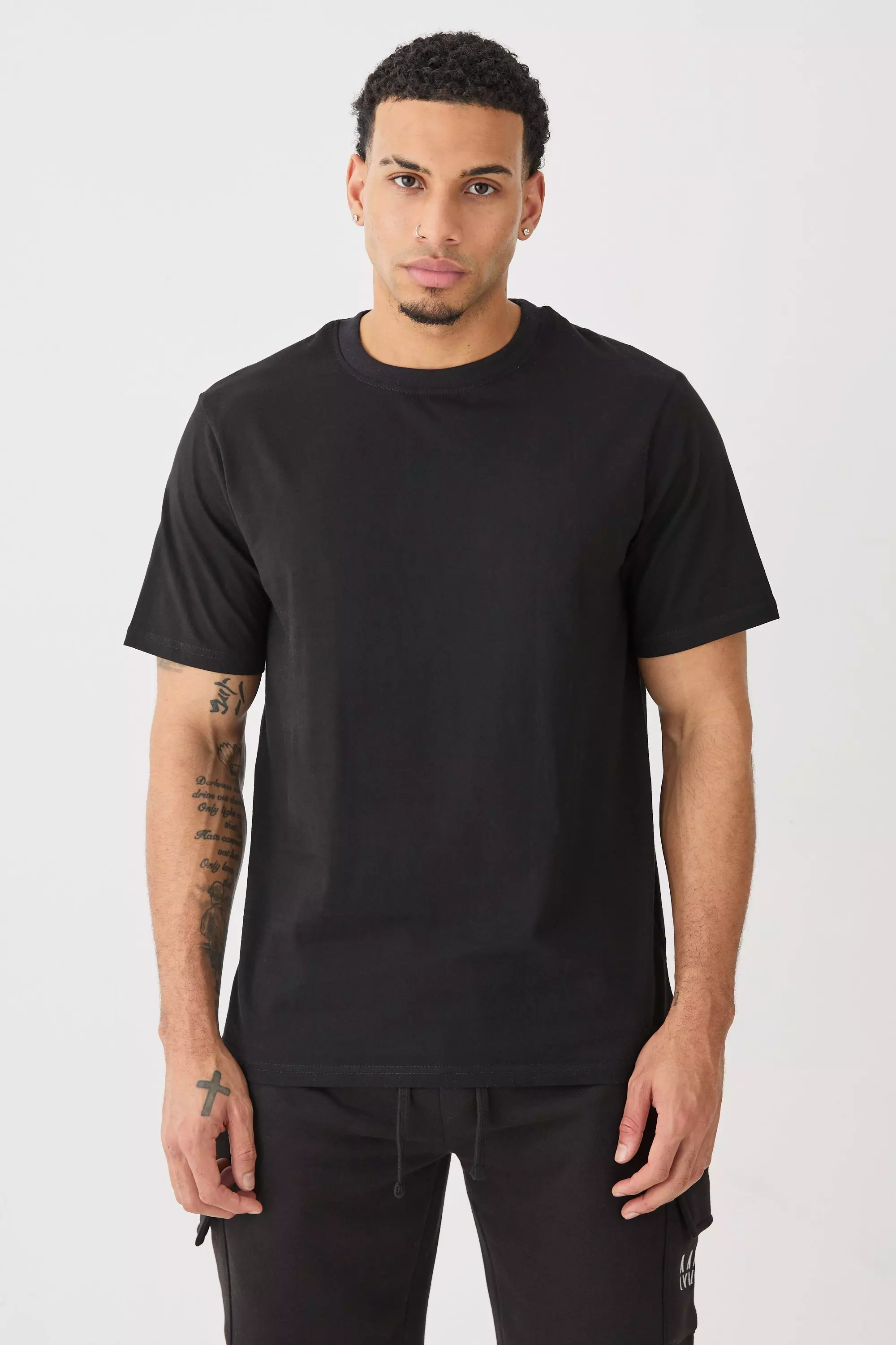 Black Basic Crew Neck T-shirt