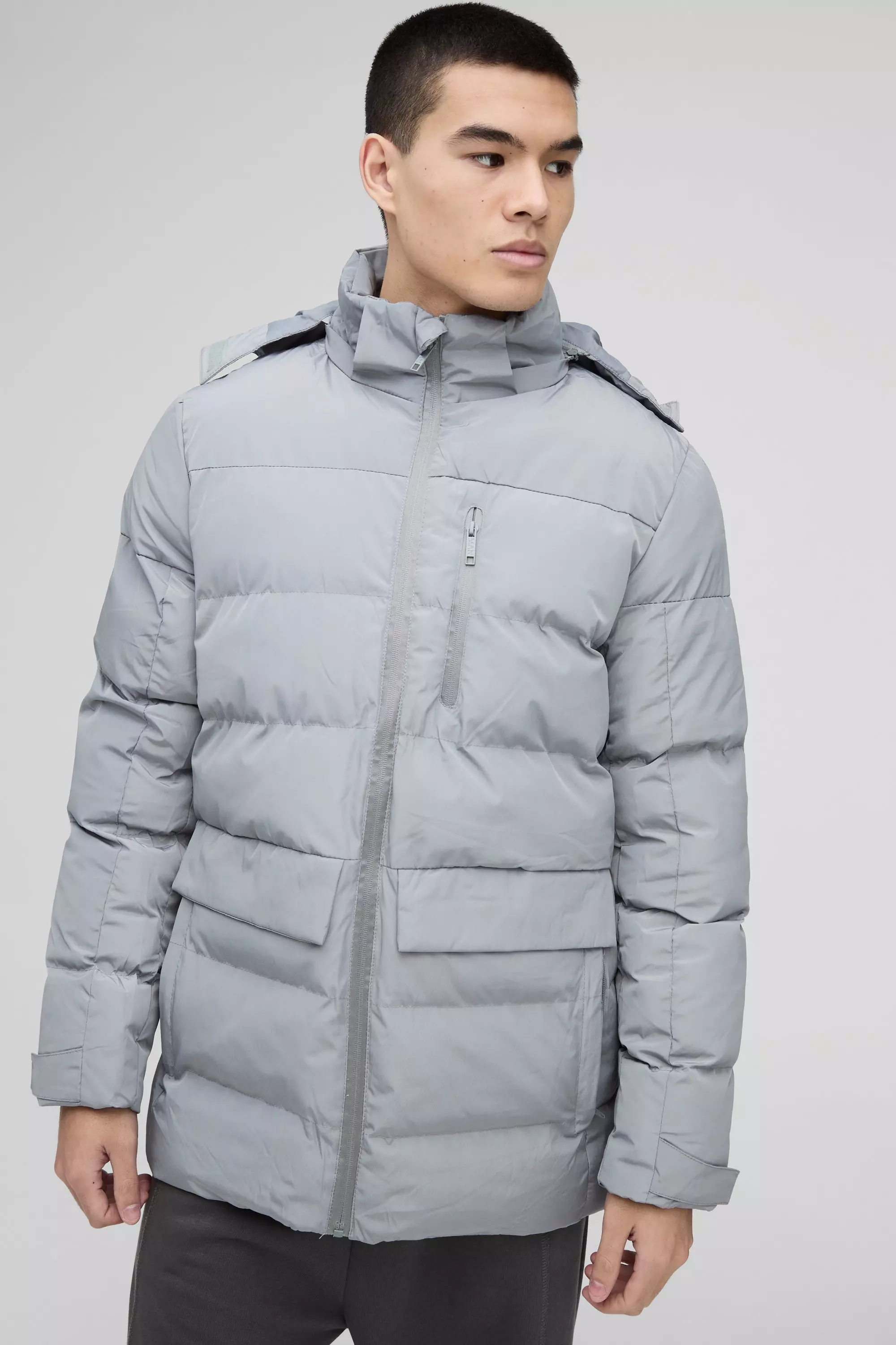 Mid length hooded coat online