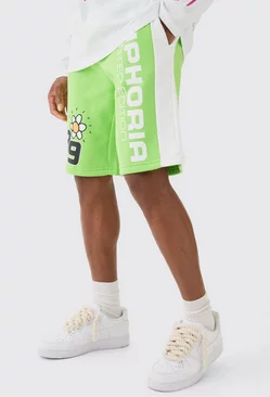 Euphoria Graphic Basketball Shorts Green