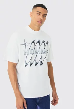 White Oversized Ofcl Graphic T-shirt