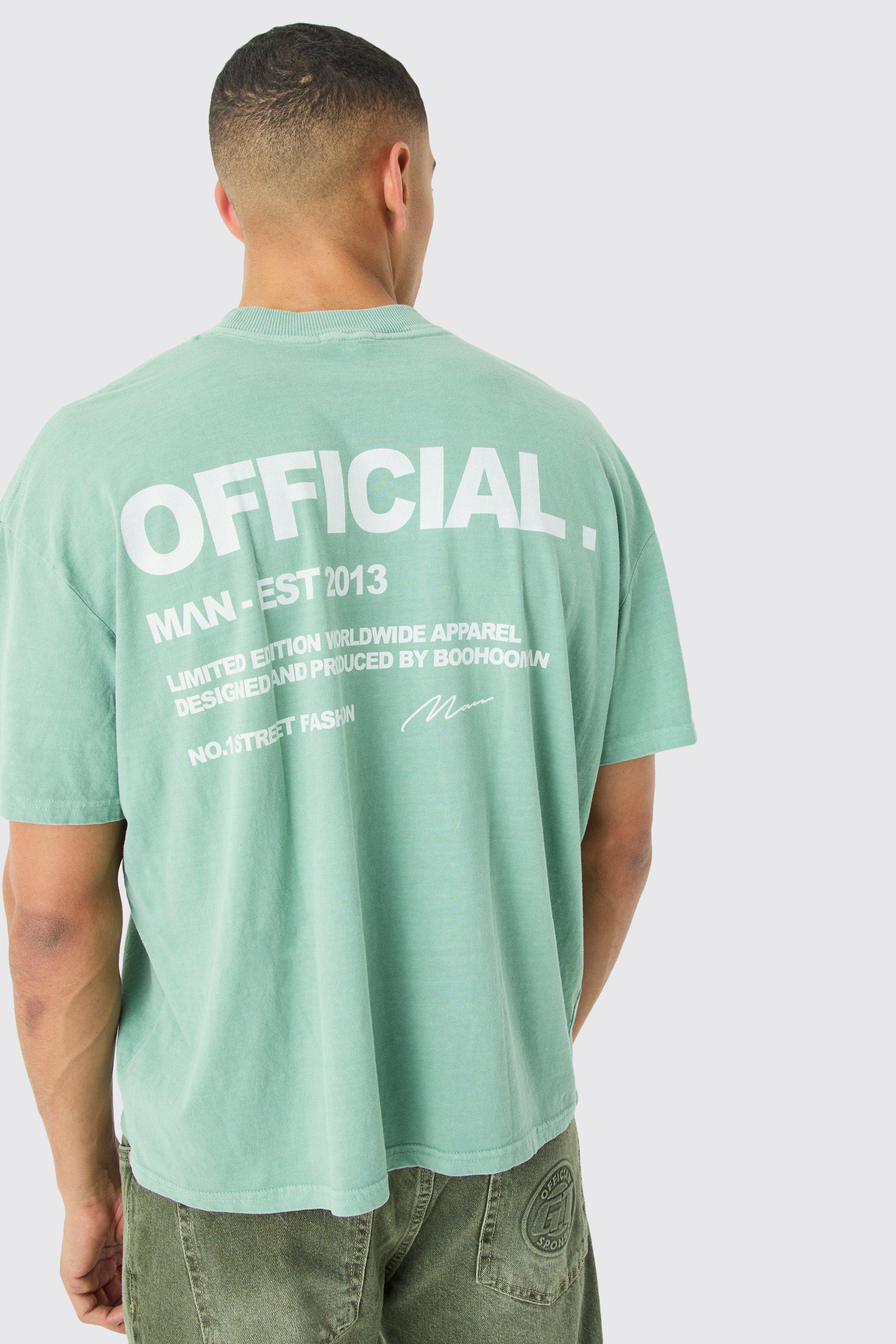 Oversized Boxy Washed Official Graphic T-shirt | boohooMAN