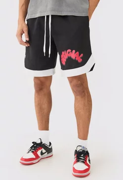 Black Official Shoe Lace Basketball Shorts