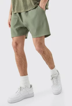 Pleated Drawcord Shorts Sage