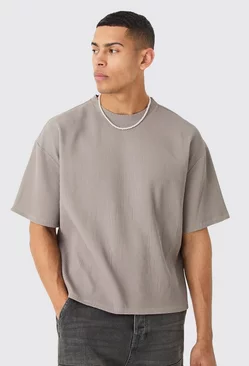 Pleated Oversized T-shirt Taupe
