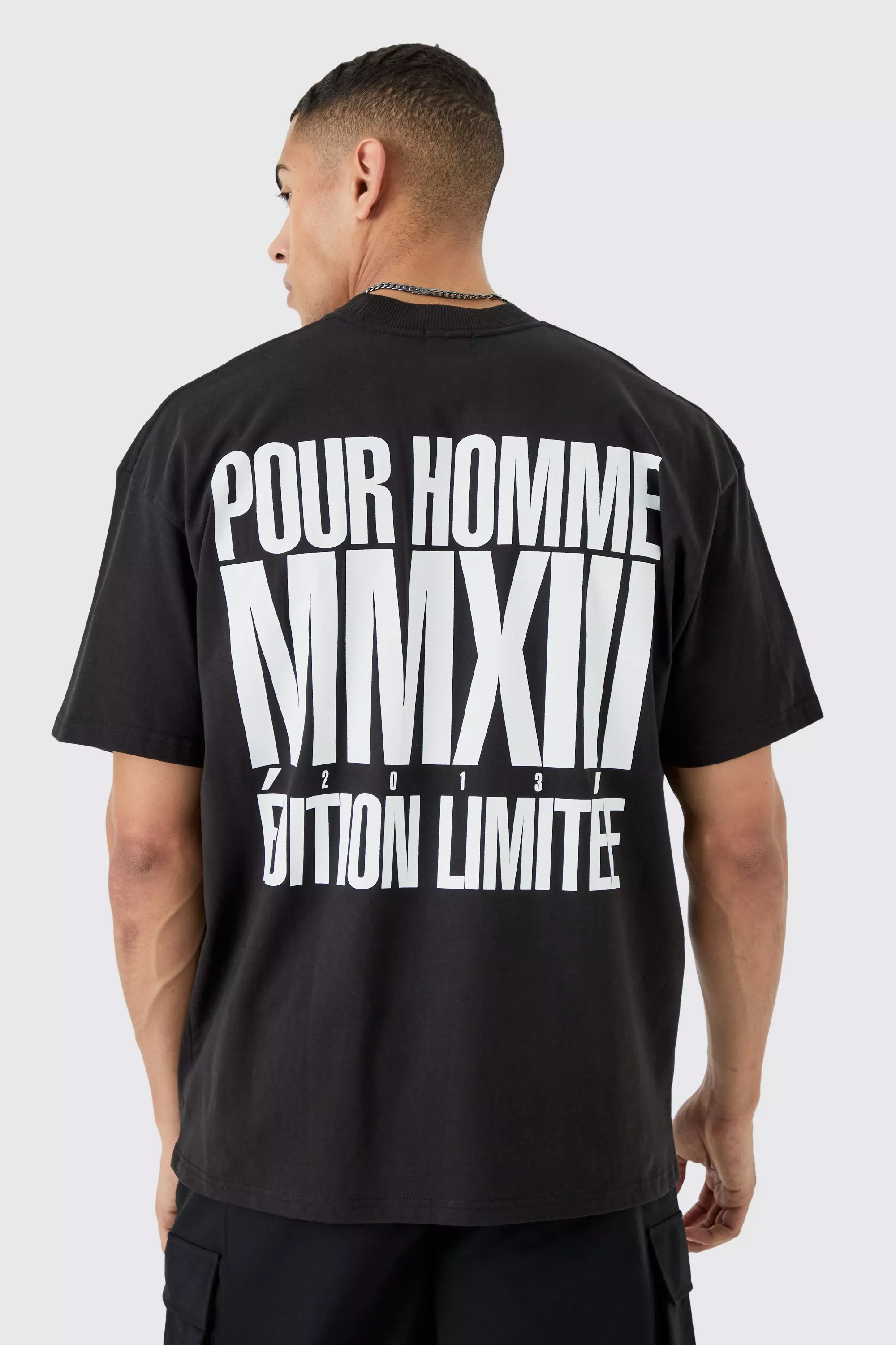 Oversized Pour Homme Graphic T-shirt Black