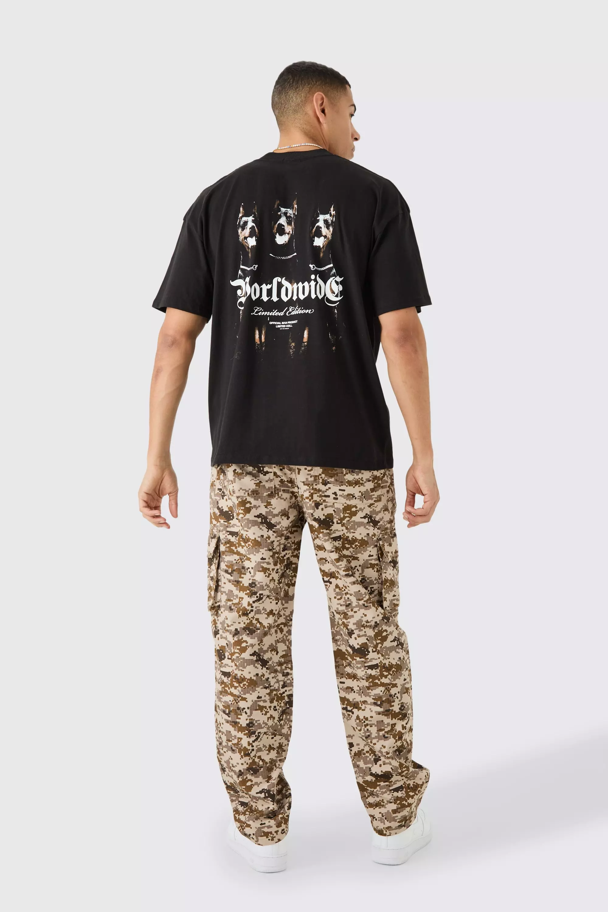 T-shirt oversize à imprimé chien, Black autre image