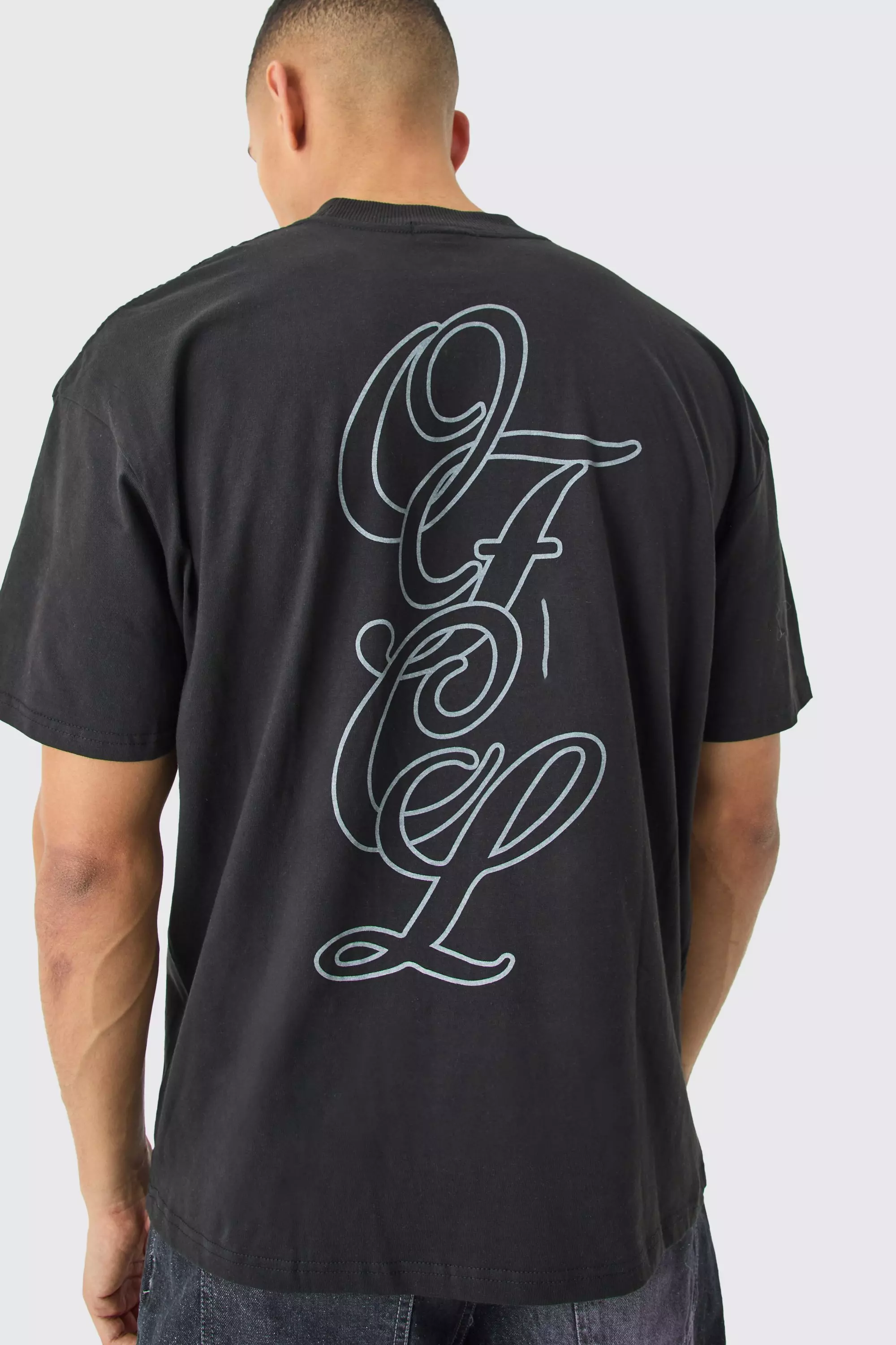 Oversized Ofcl Graphic T-shirt Black