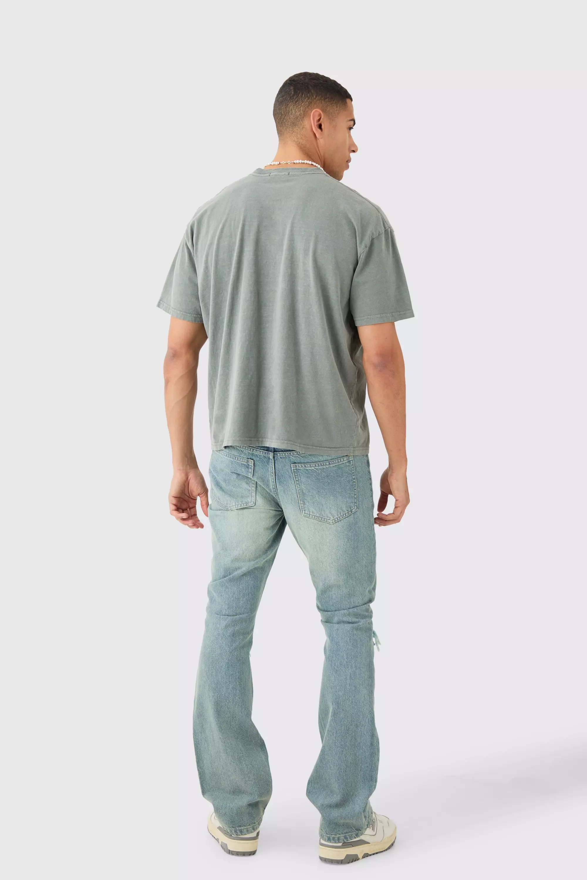 Khaki Oversized Boxy Overdye Worldwide T-shirt alternative image