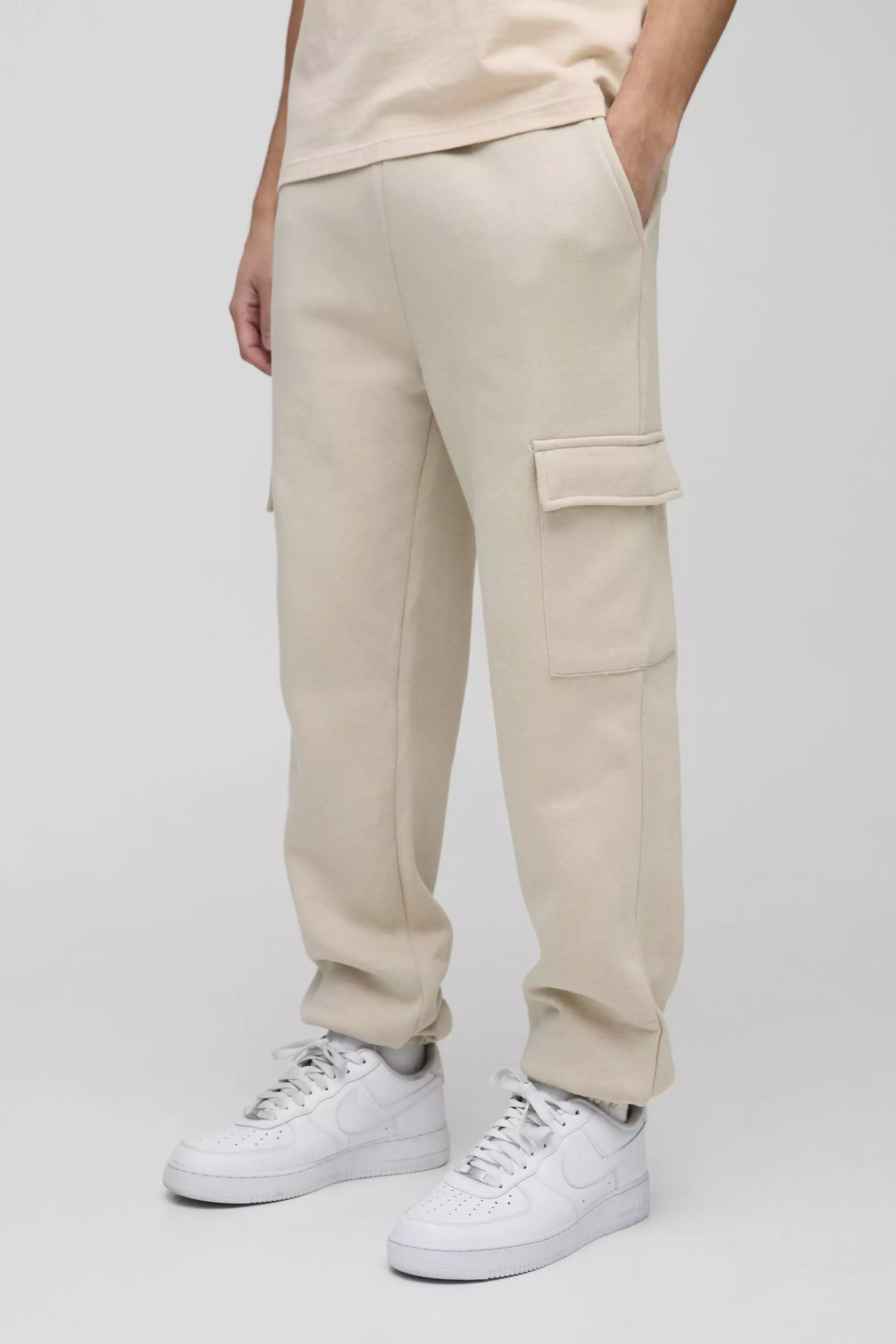 Regular Fit Cargo Jogger Stone