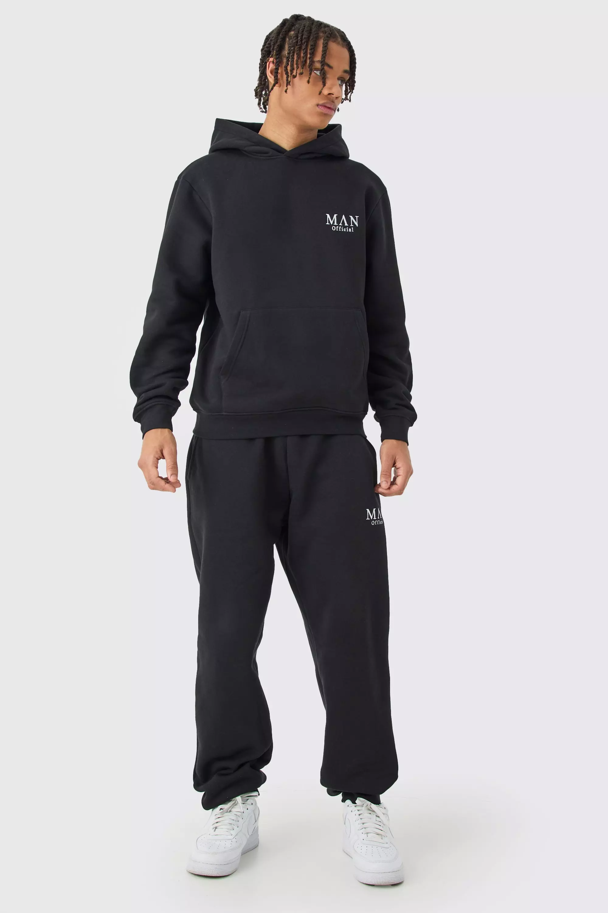 Tuta Sportiva Man Basic Con Cappuccio, Black immagine alternativa