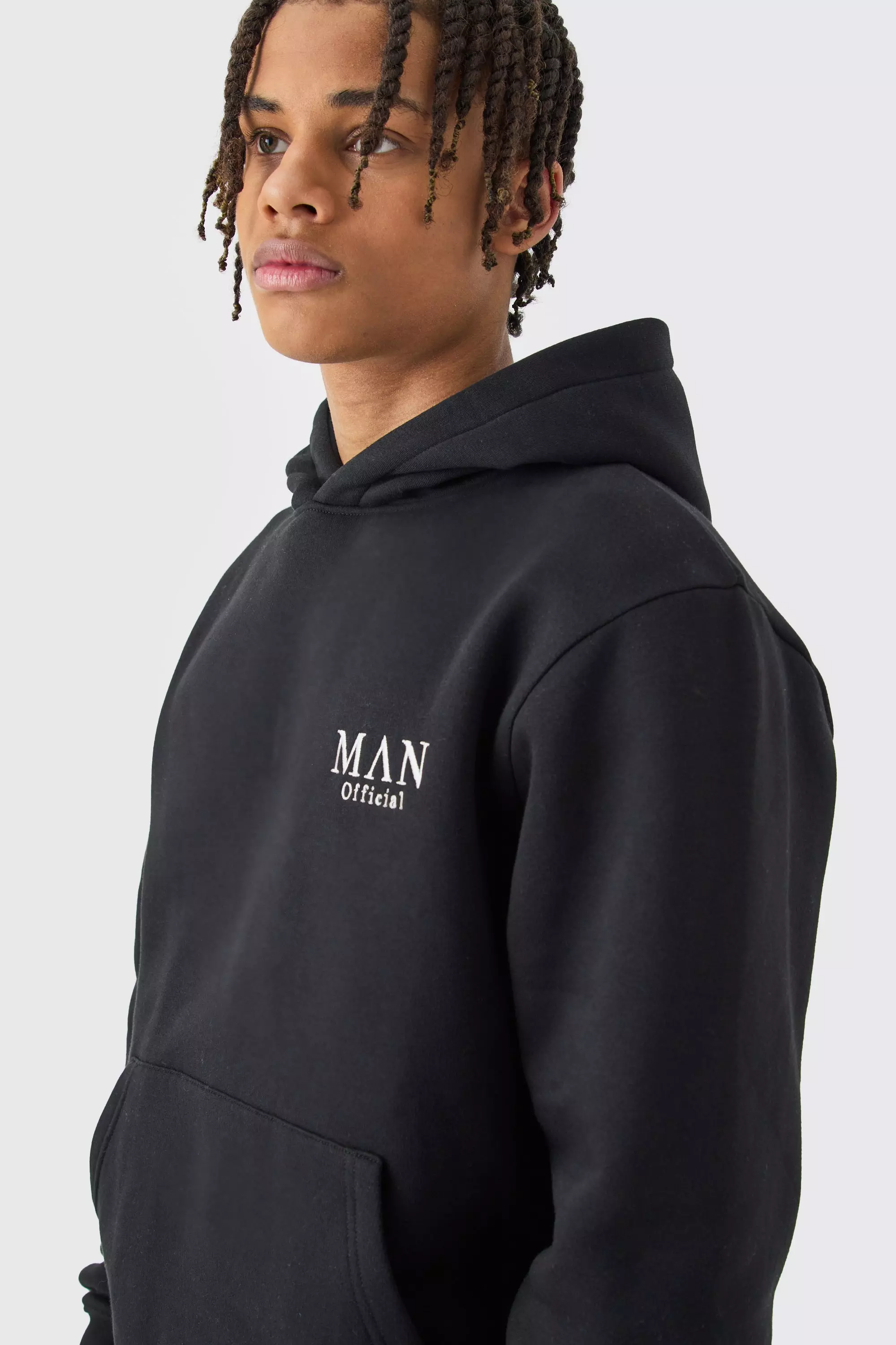 Tuta Sportiva Man Basic Con Cappuccio, Black immagine alternativa