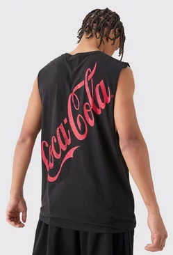 Oversized Coca Cola License Tank Black