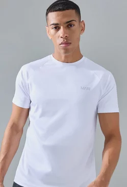 White Man Active Camo Raglan Performance T-shirt