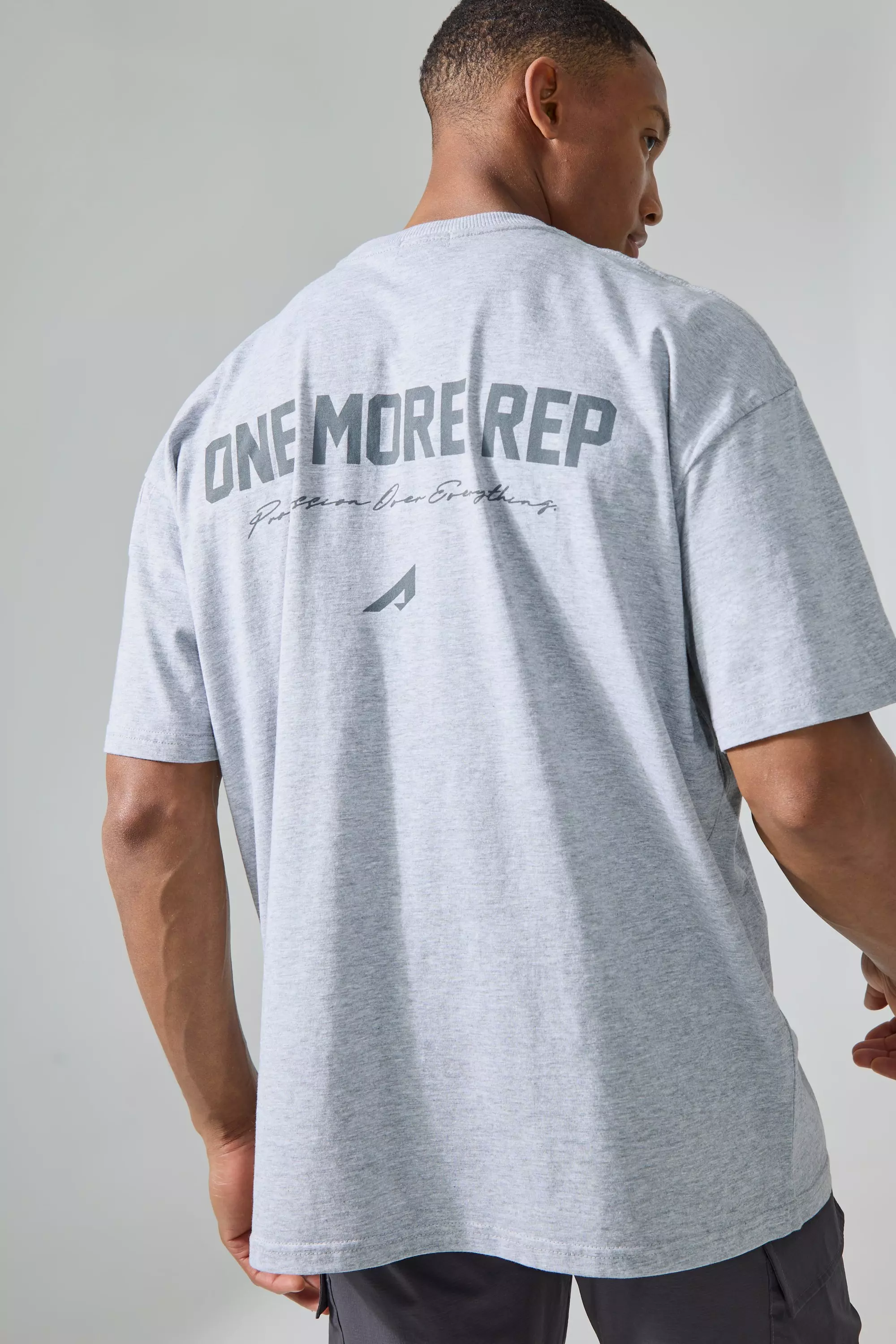 Grey marl Man Active Oversized One More Rep T-shirt alternative image