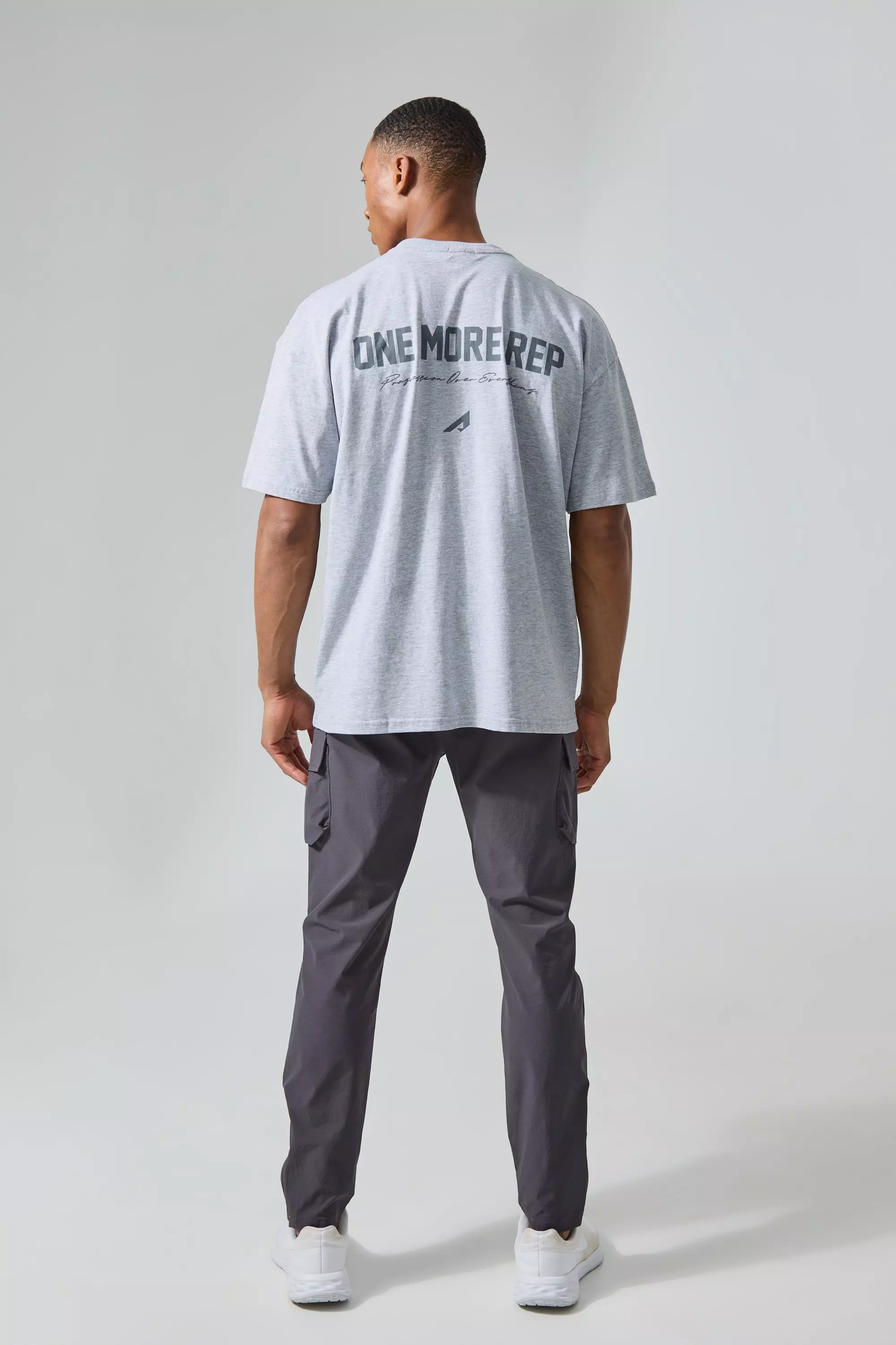 Grey marl Man Active Oversized One More Rep T-shirt alternative image