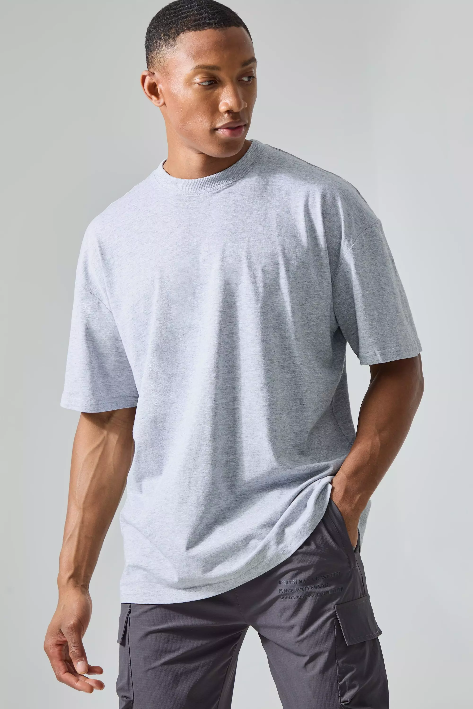 Grey marl Man Active Oversized One More Rep T-shirt alternative image