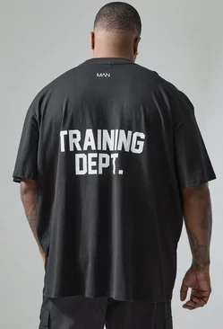 Plus Active Extended Neck Training Dept. T-shirt Black