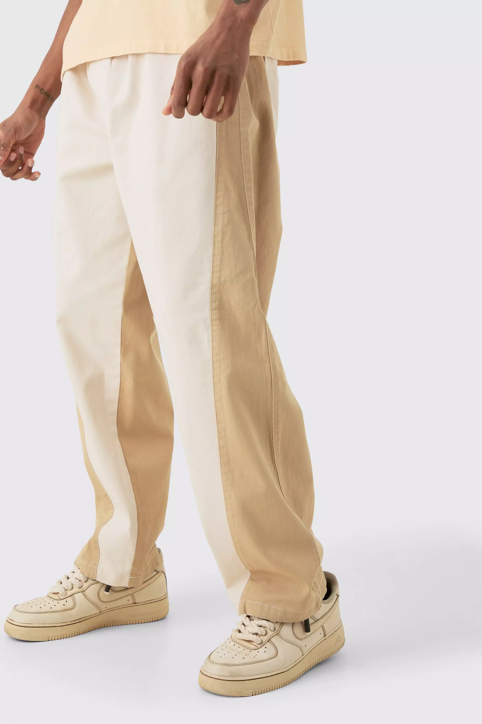 Tall - Pantalon court délavé à taille élastiquée, Taupe autre image