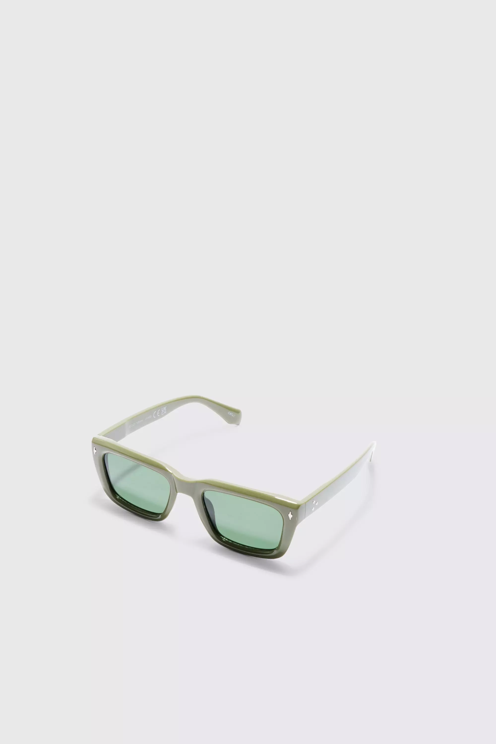 Plastic Sunglasses In Olive Olive