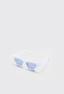 Chunky Plastic Sunglasses In White White