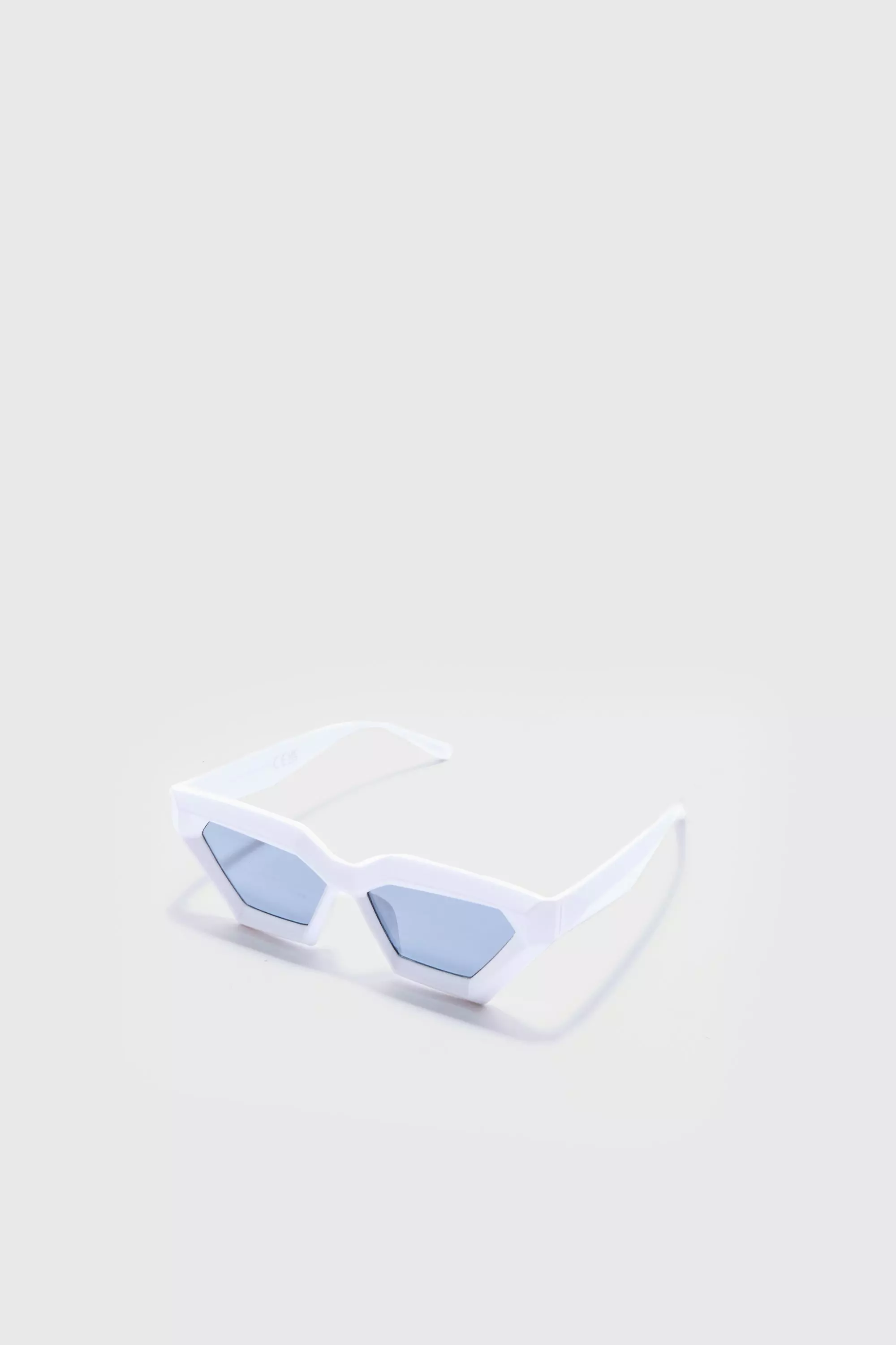 Chunky Plastic Sunglasses In White White