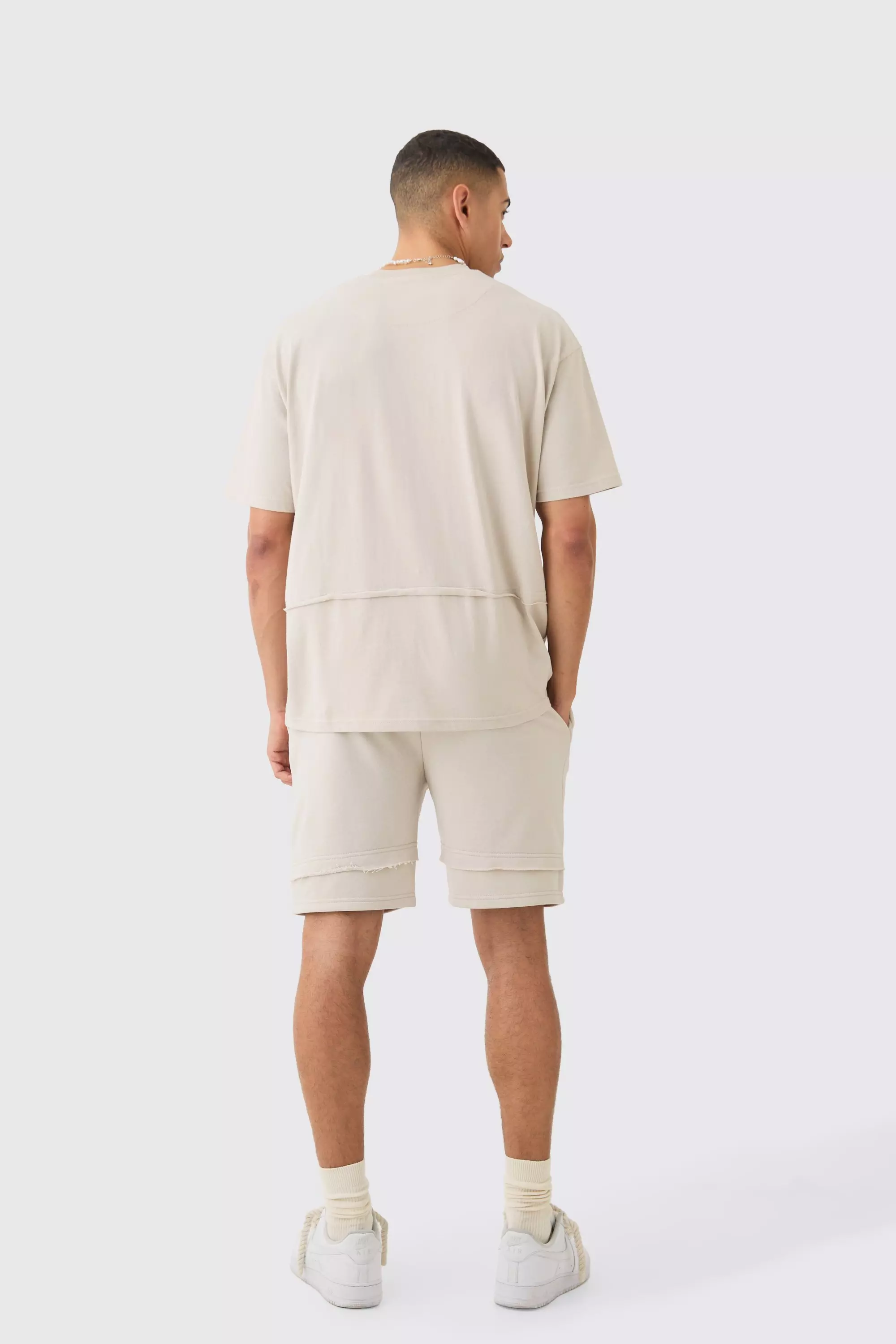 Oversize T-Shirt mit rohemlagigem Print, Stone alternatives Bild