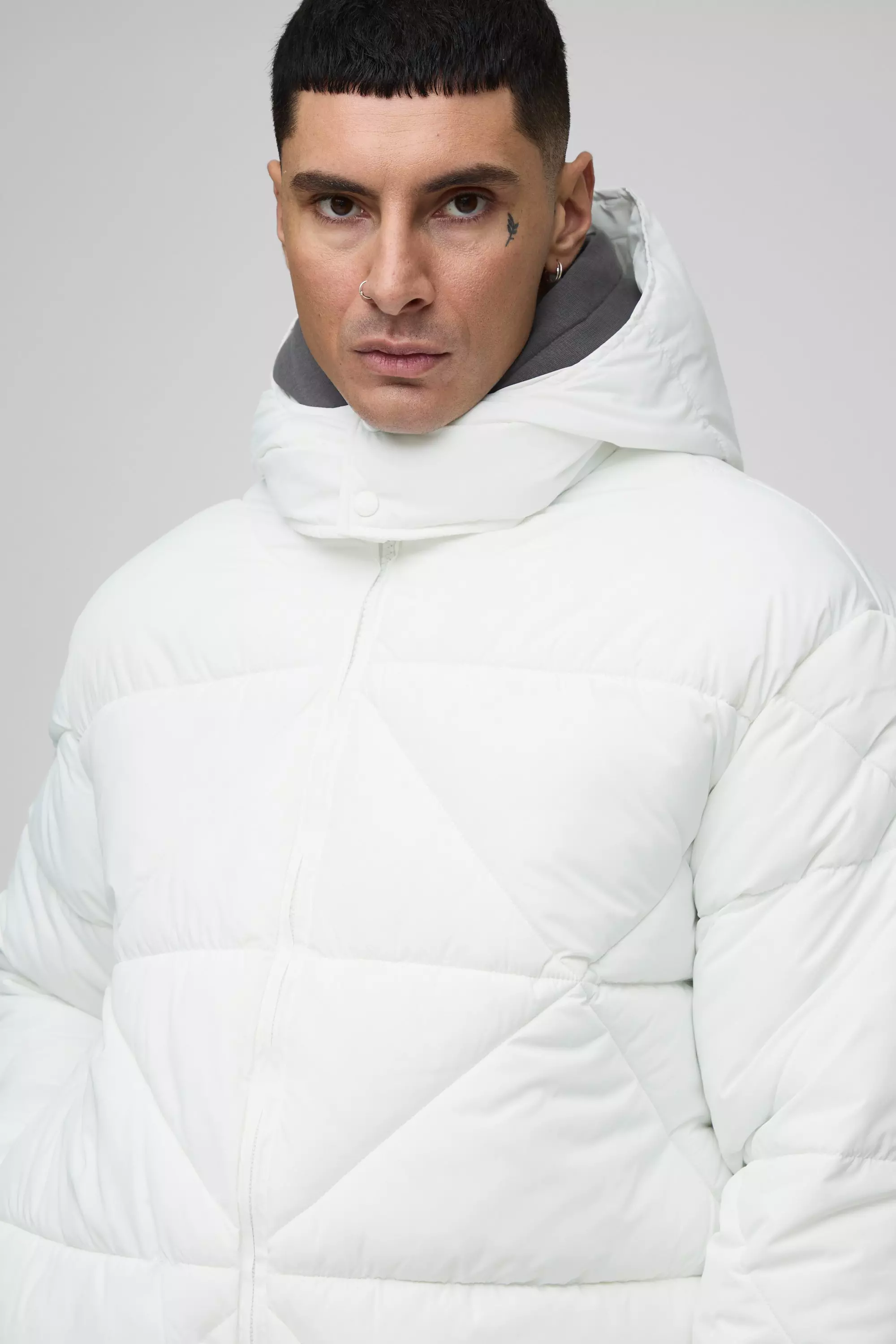 White designer puffer jacket top