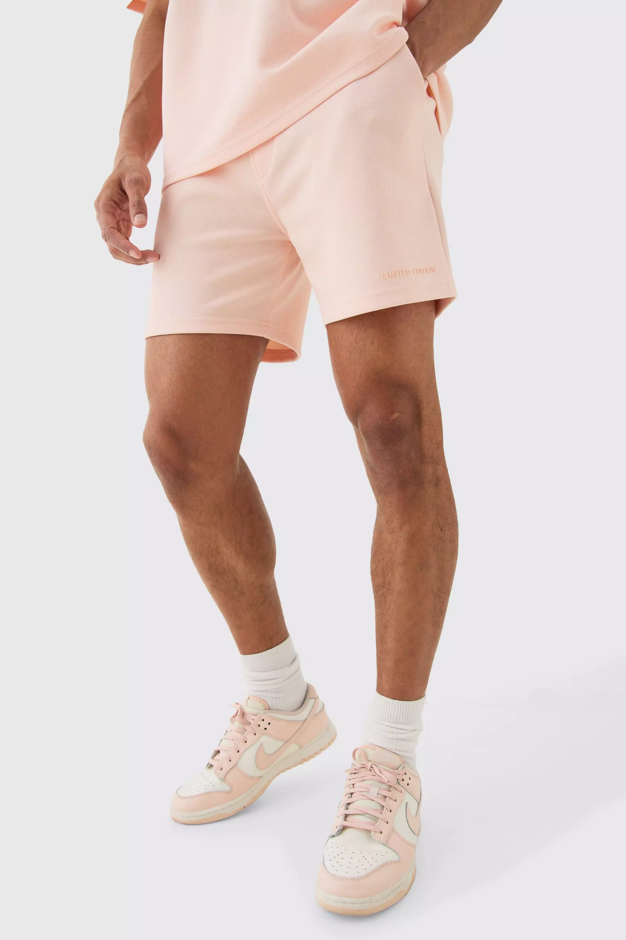 Pink Loose High Build Pique Limited Short