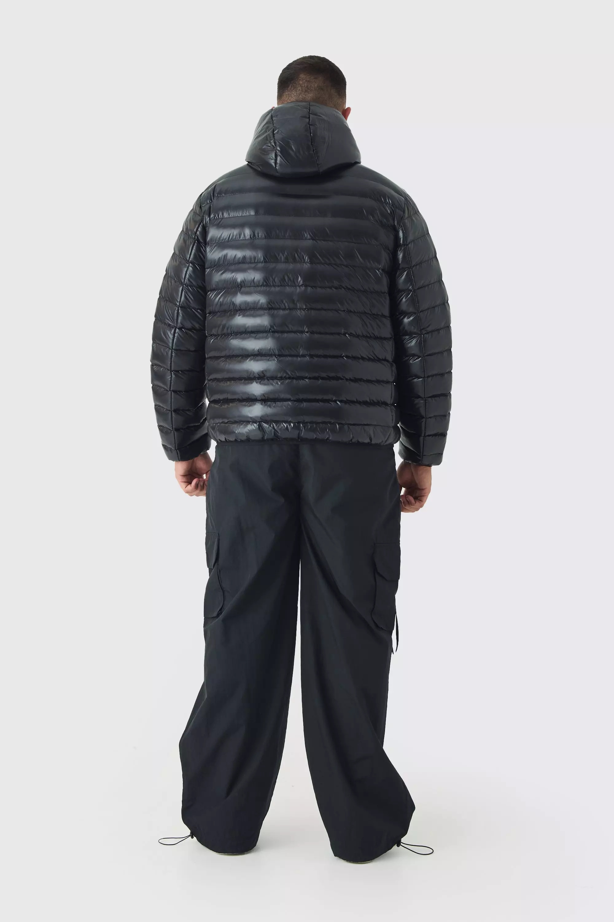 Grande taille - Doudoune à capuche noire, Black autre image
