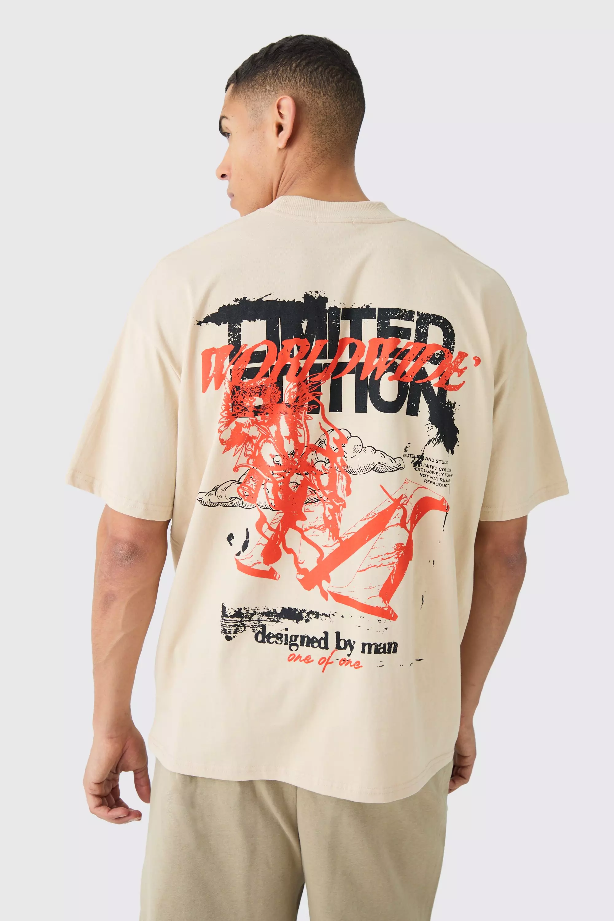 Oversized Extended Neck Limited Edition T-shirt Sand