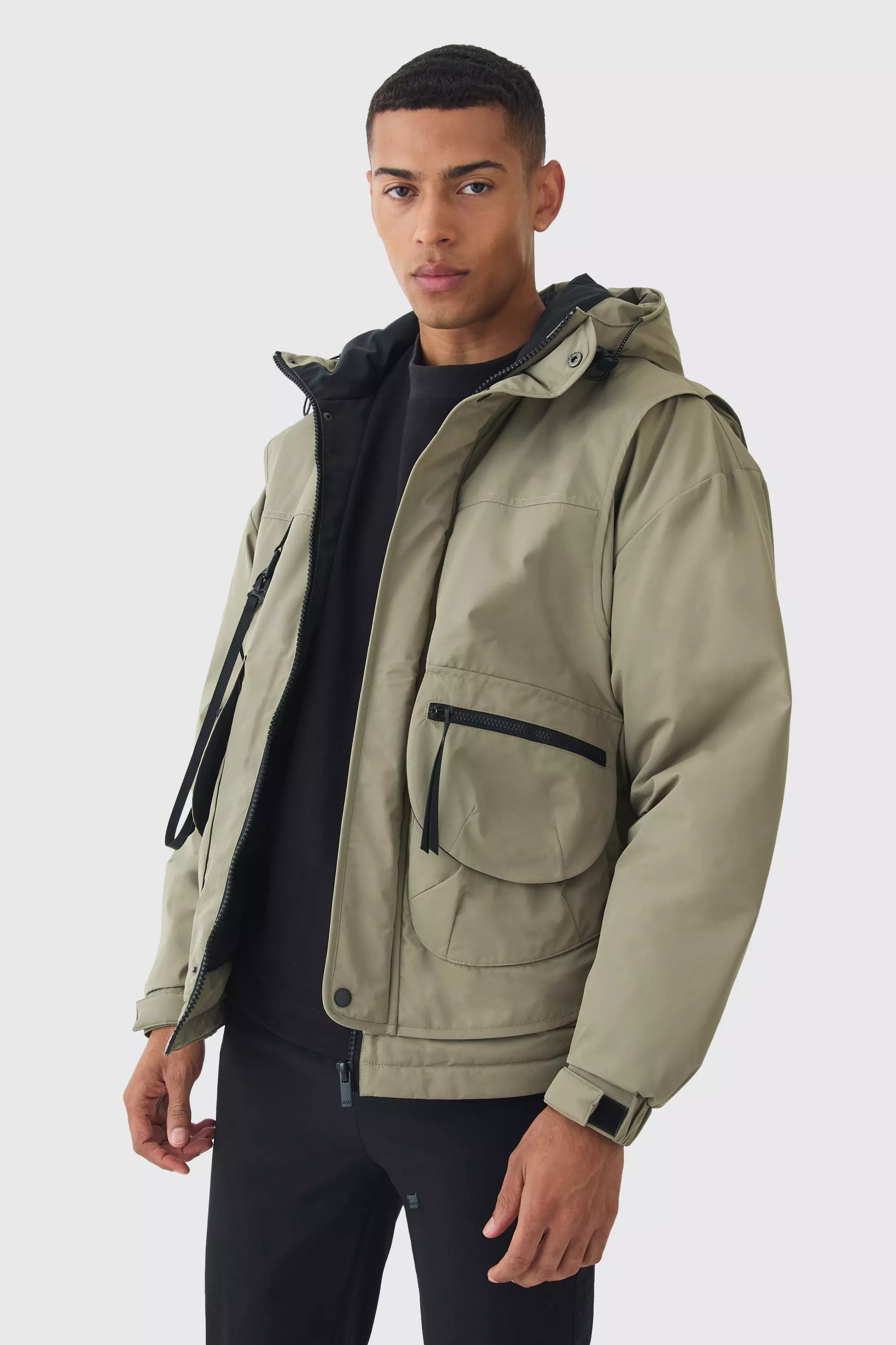 Boohooman parka shop