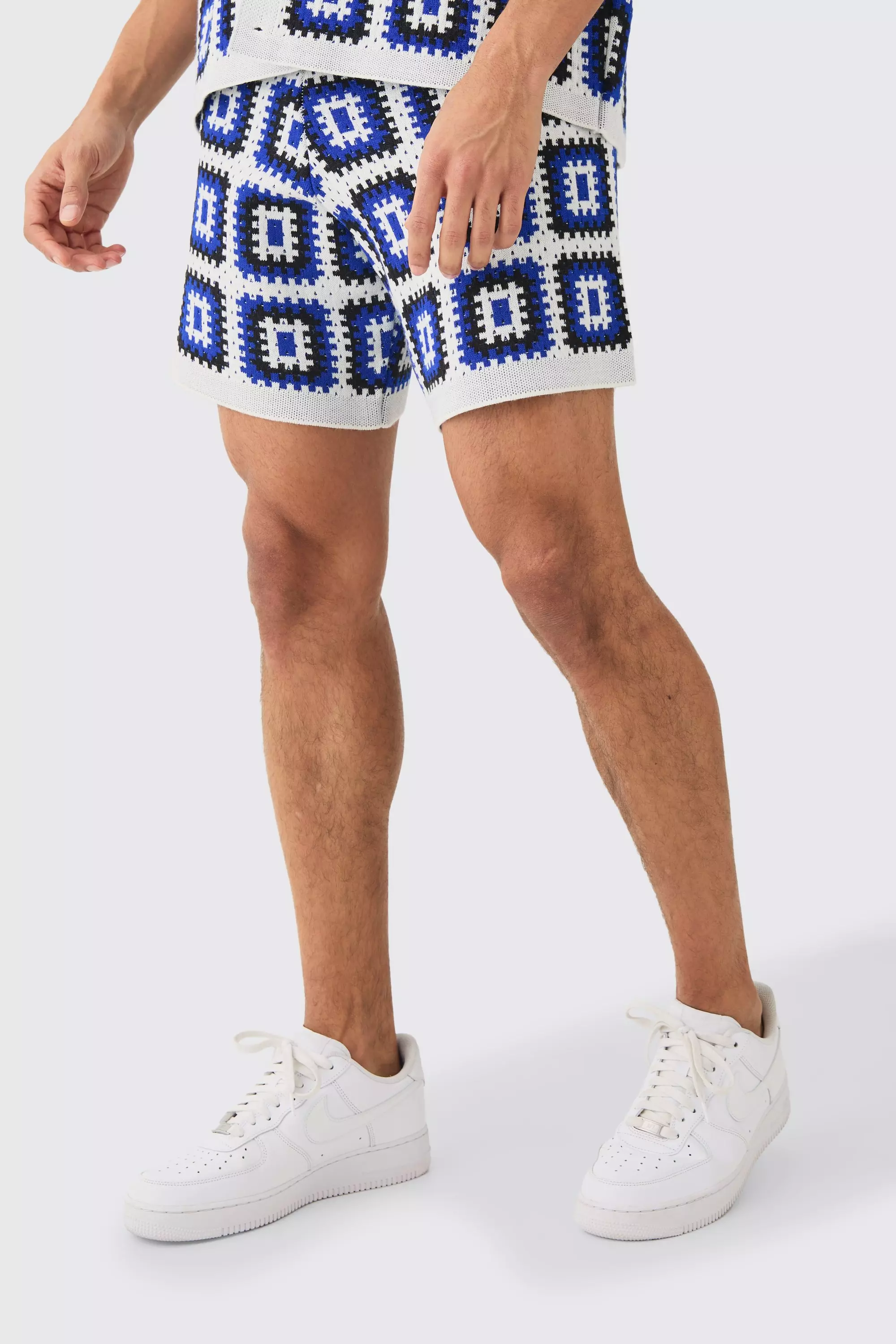 Lockere gehäkelte weiße Shorts, White alternatives Bild