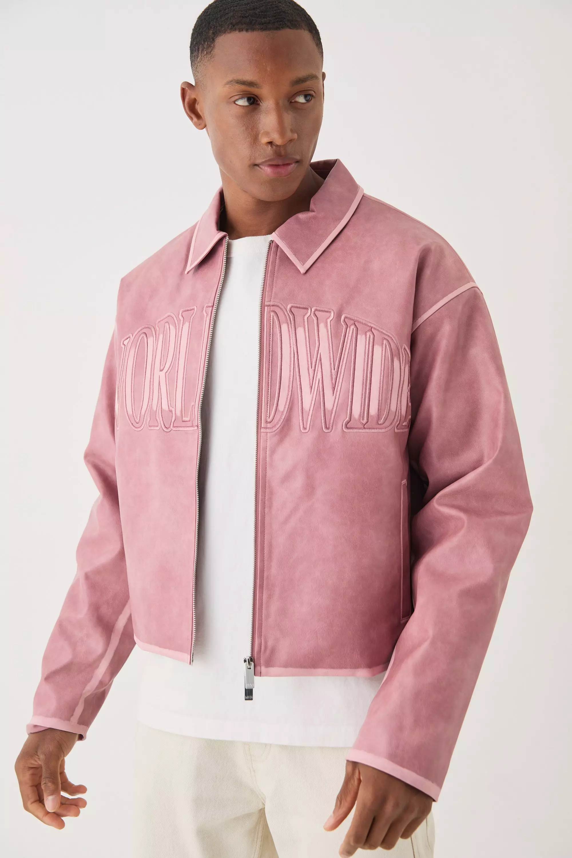 Pink suede jacket men best sale