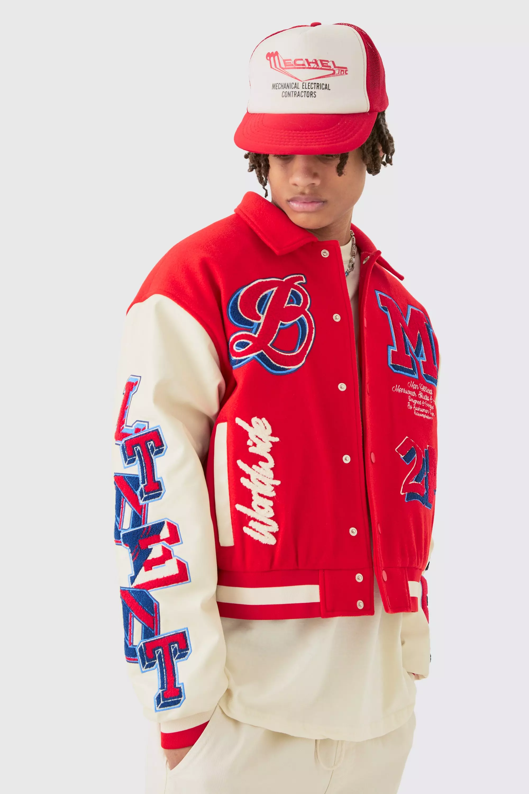 Baseball jacket red hotsell