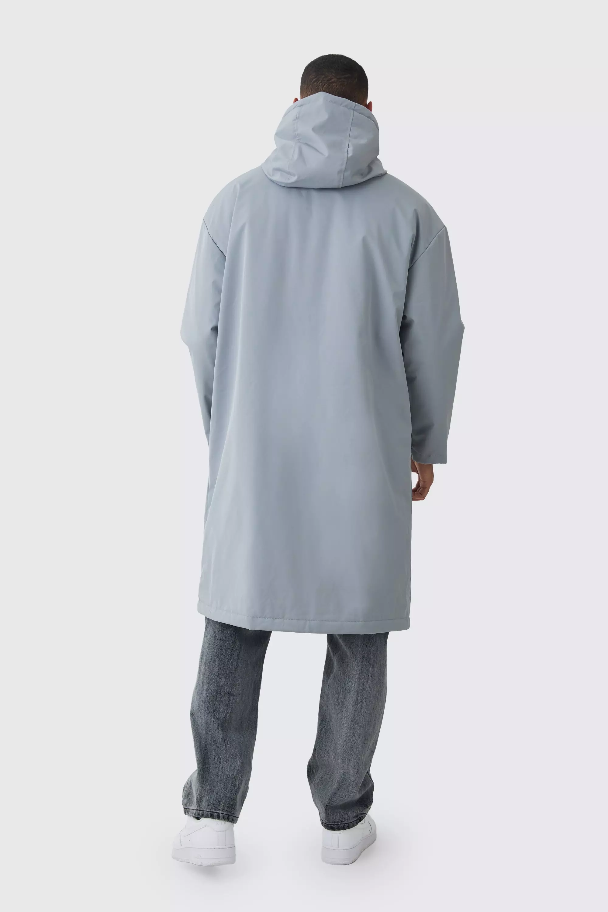 Parka longue oversize matelassée, Grey autre image