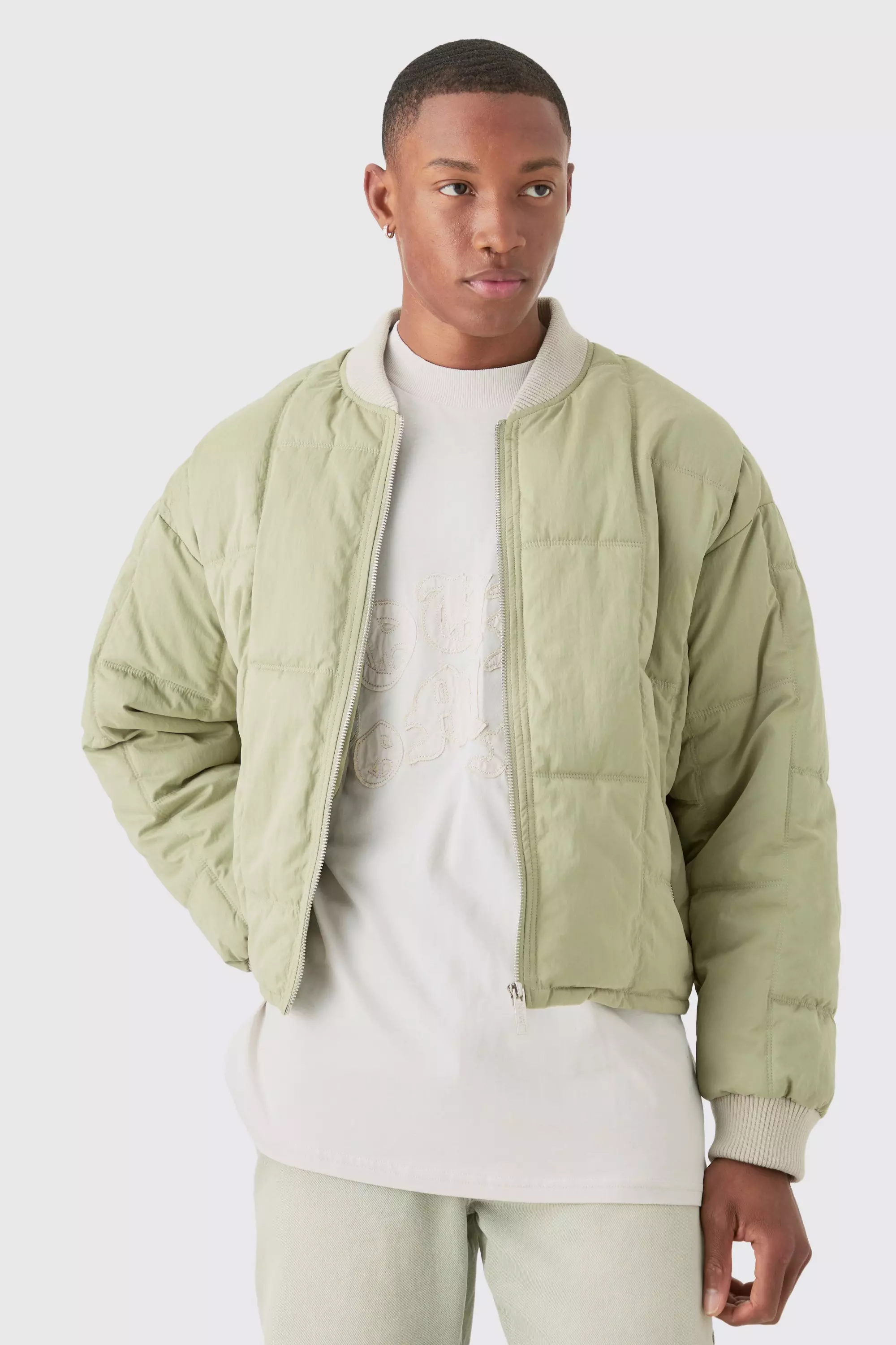 Boxy quilted jacket clearance