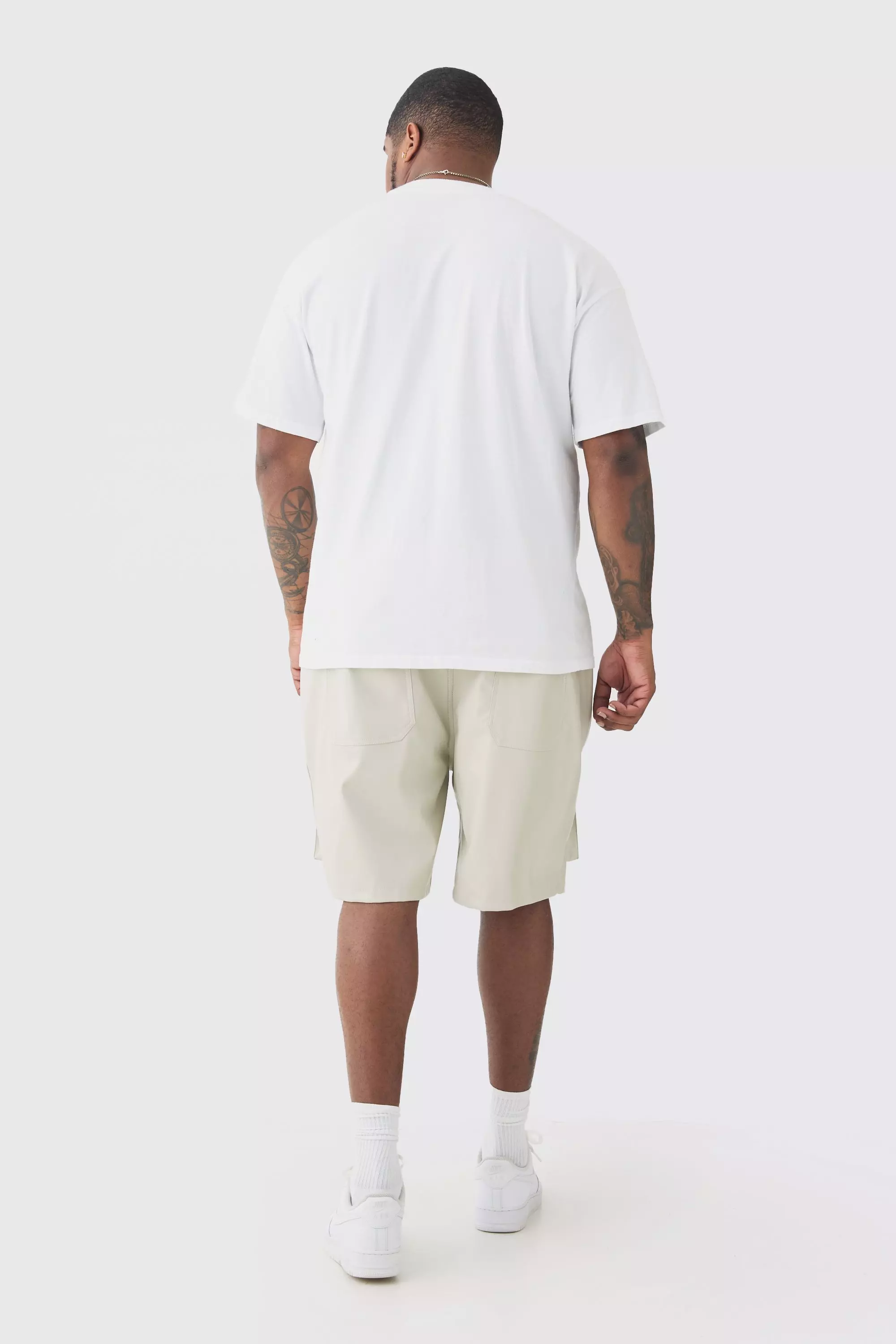 Stone Plus PU Cargo Shorts Met Tailleband alternatieve afbeelding