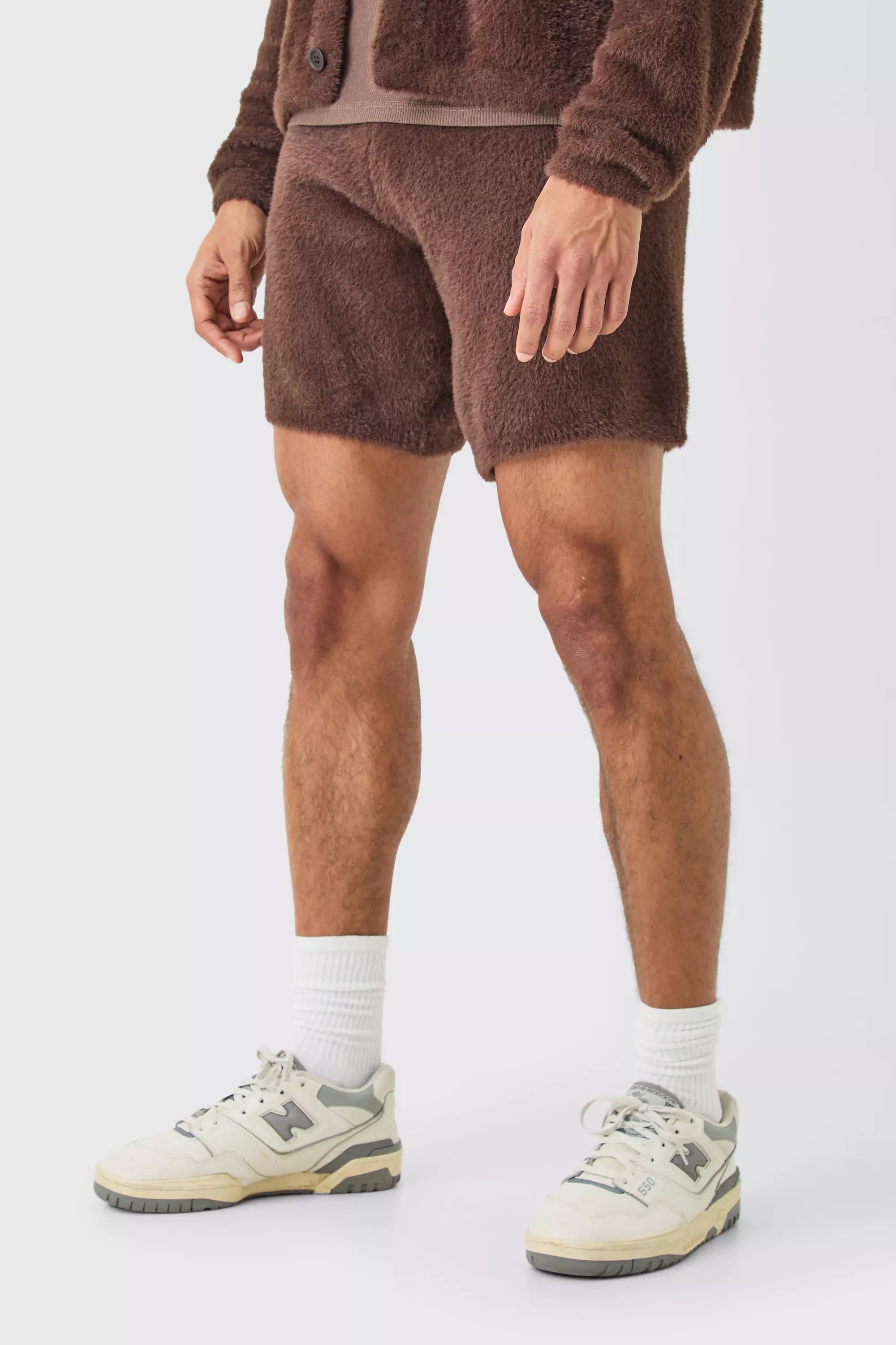 Fluffy Relaxed Short In Brown Brown