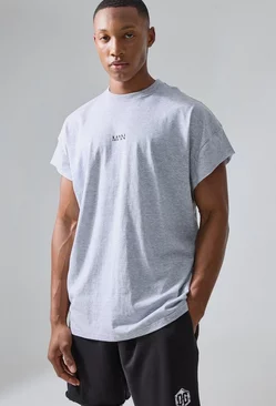 Grey Man Active Oversized Cut Off T-shirt