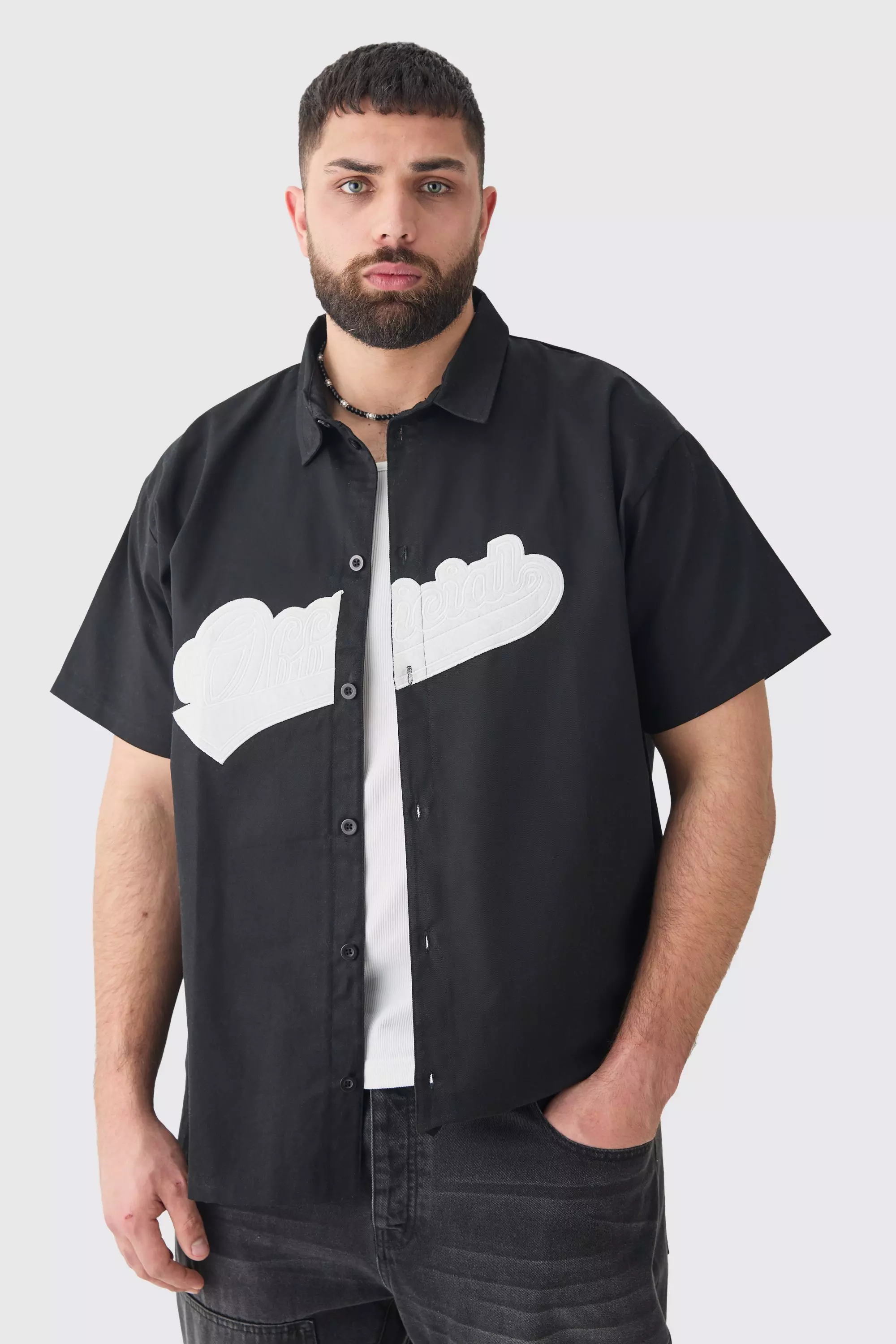 Grande taille - Chemise oversize en twill, Black autre image