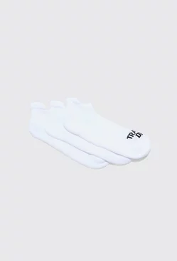 Active Training Dept Cushioned Trainer 3 Pack Socks White