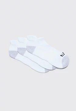 White Man Active Cushioned Training Trainer 3 Pack Socks