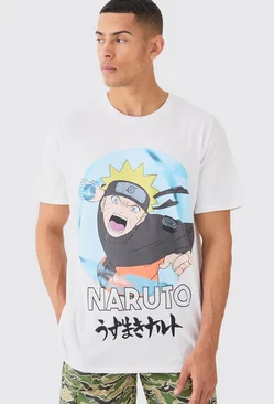 Oversized Naruto Anime License T-shirt White