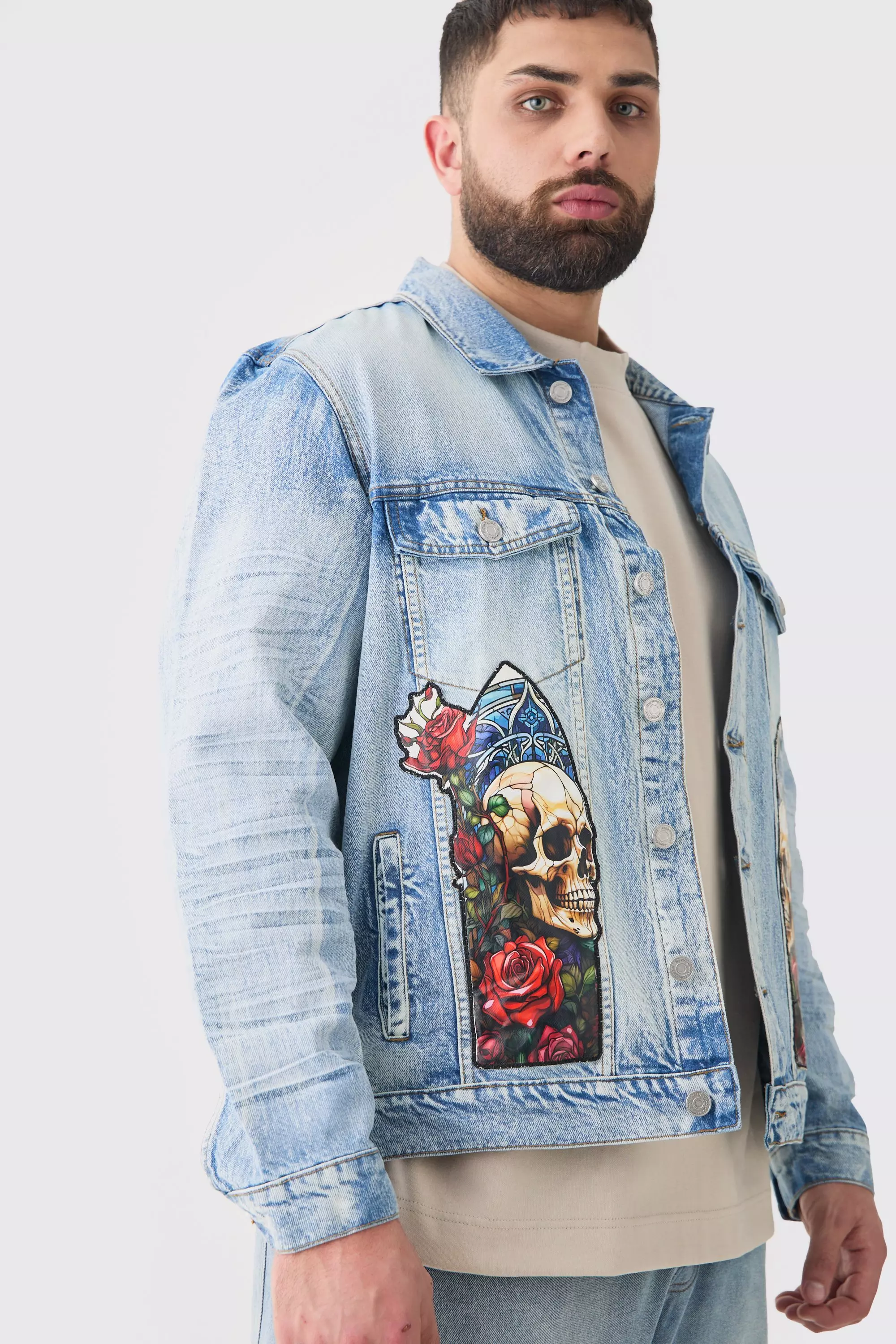 Plus Renaissance Panel Jean Jacket Indigo