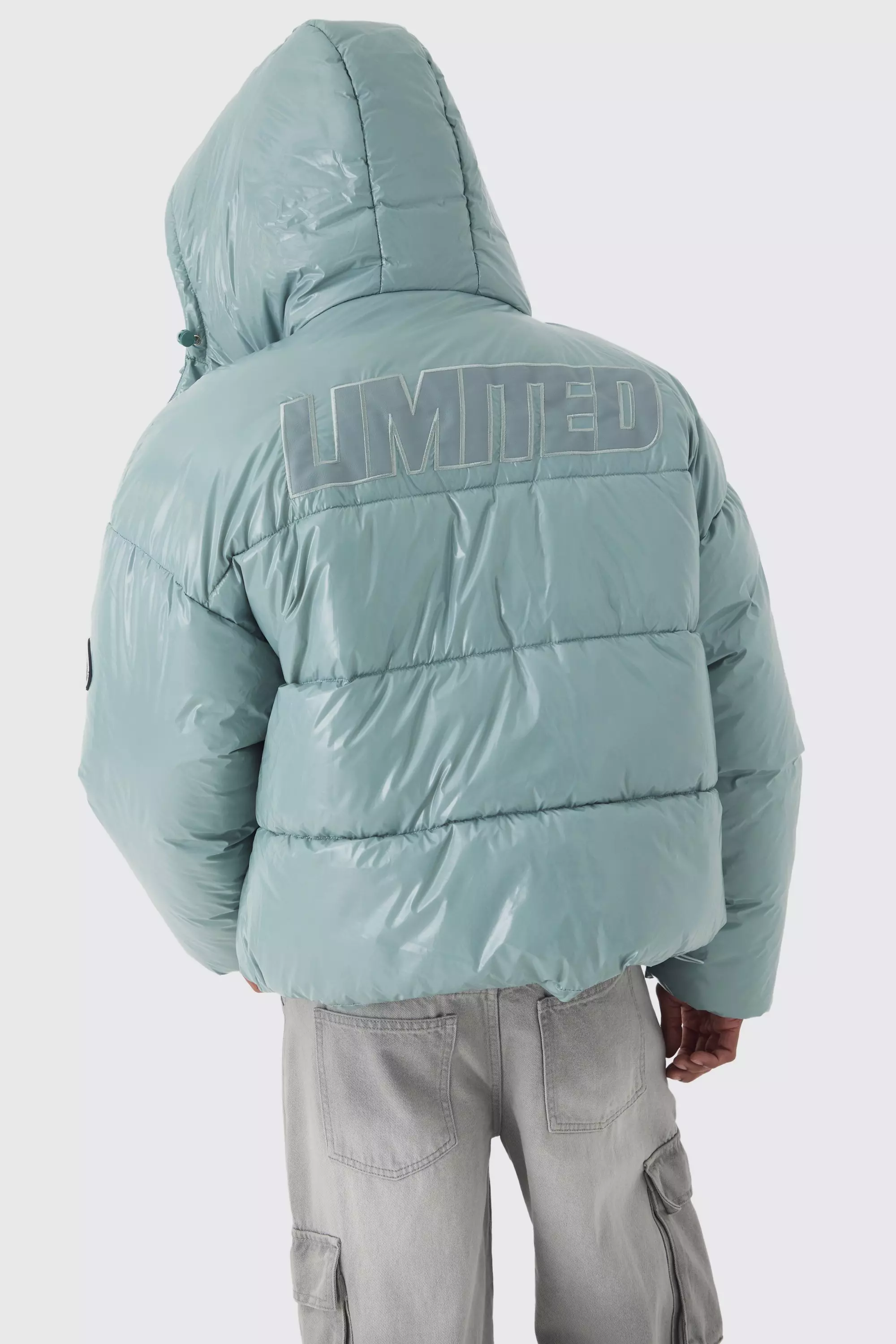 Doudoune oversize à broderie - Limited Edition, Light blue autre image