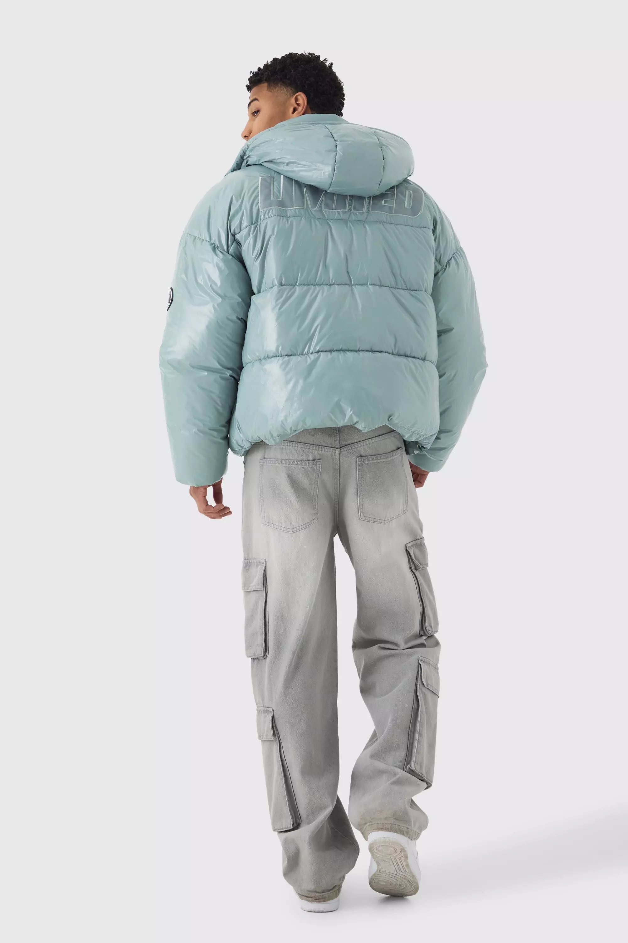 Doudoune oversize à broderie - Limited Edition, Light blue autre image