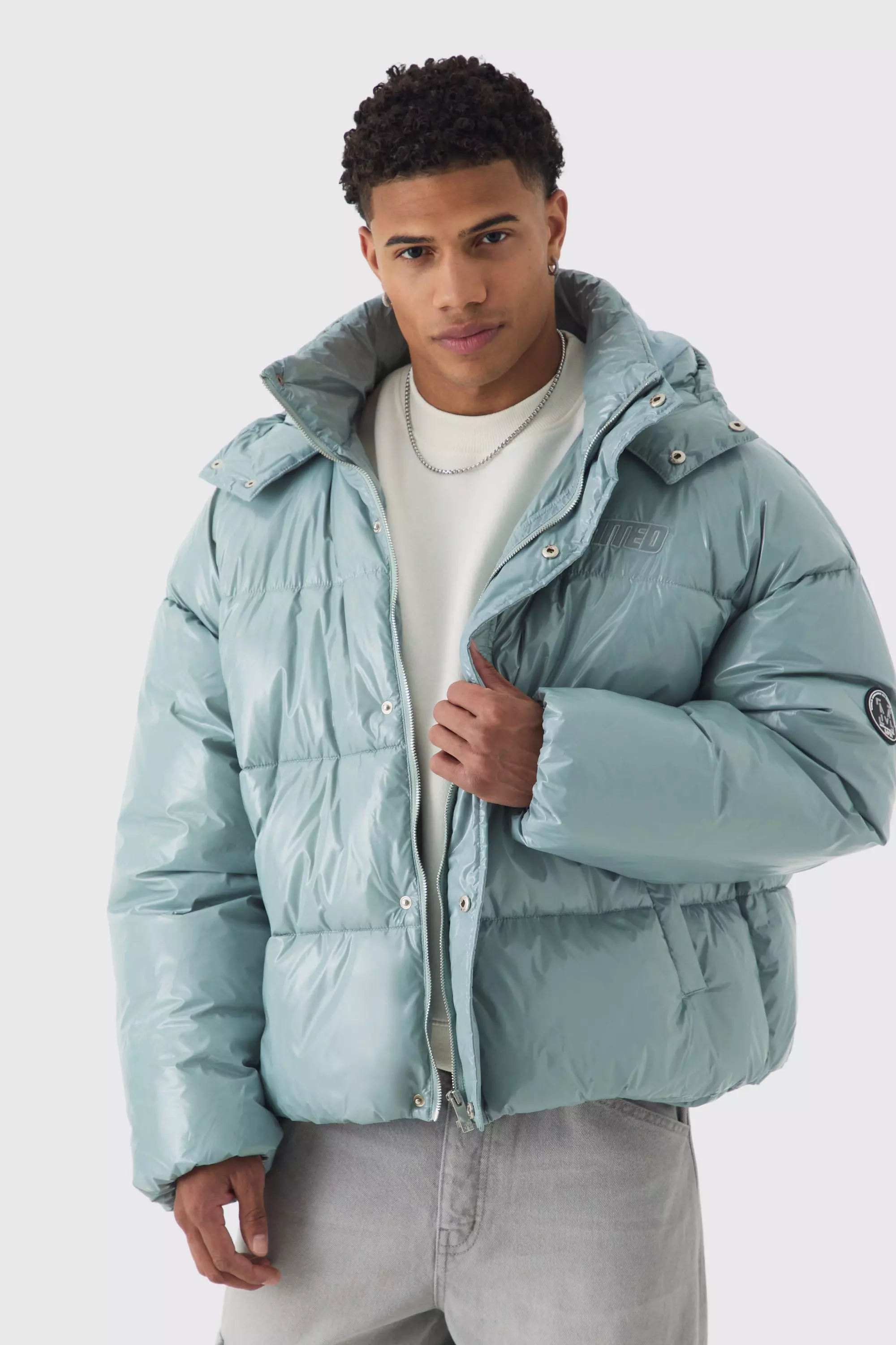 Doudoune oversize à broderie - Limited Edition, Light blue autre image