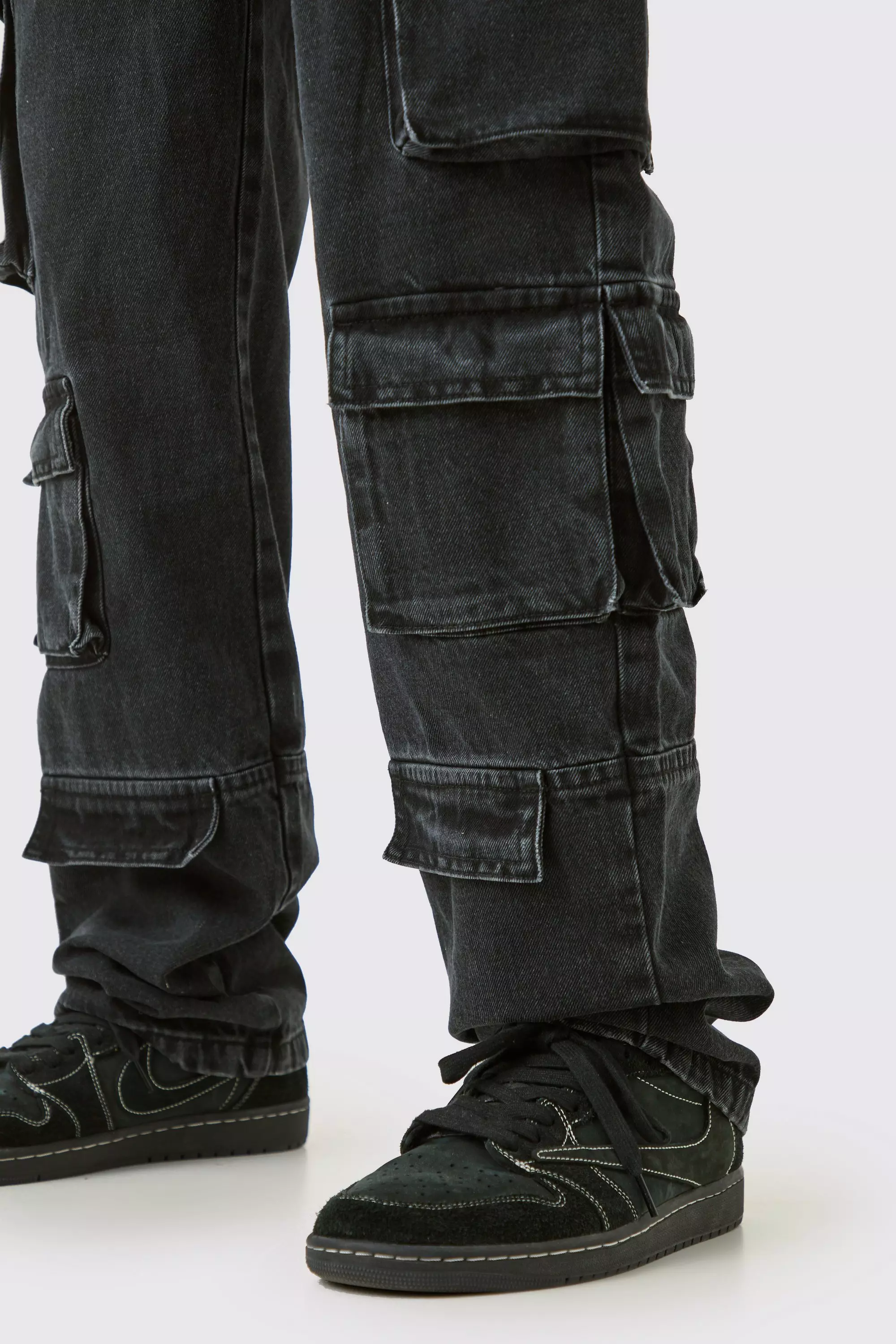 Tall - Jean cargo large délavé, Charcoal autre image