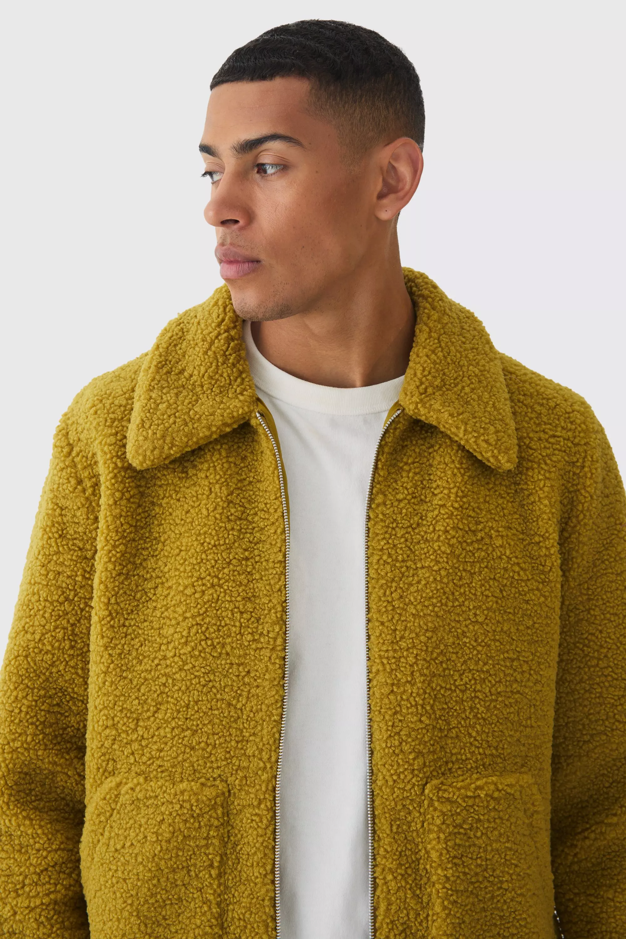Veste Harrington en polaire à imprimé citron, Lime autre image