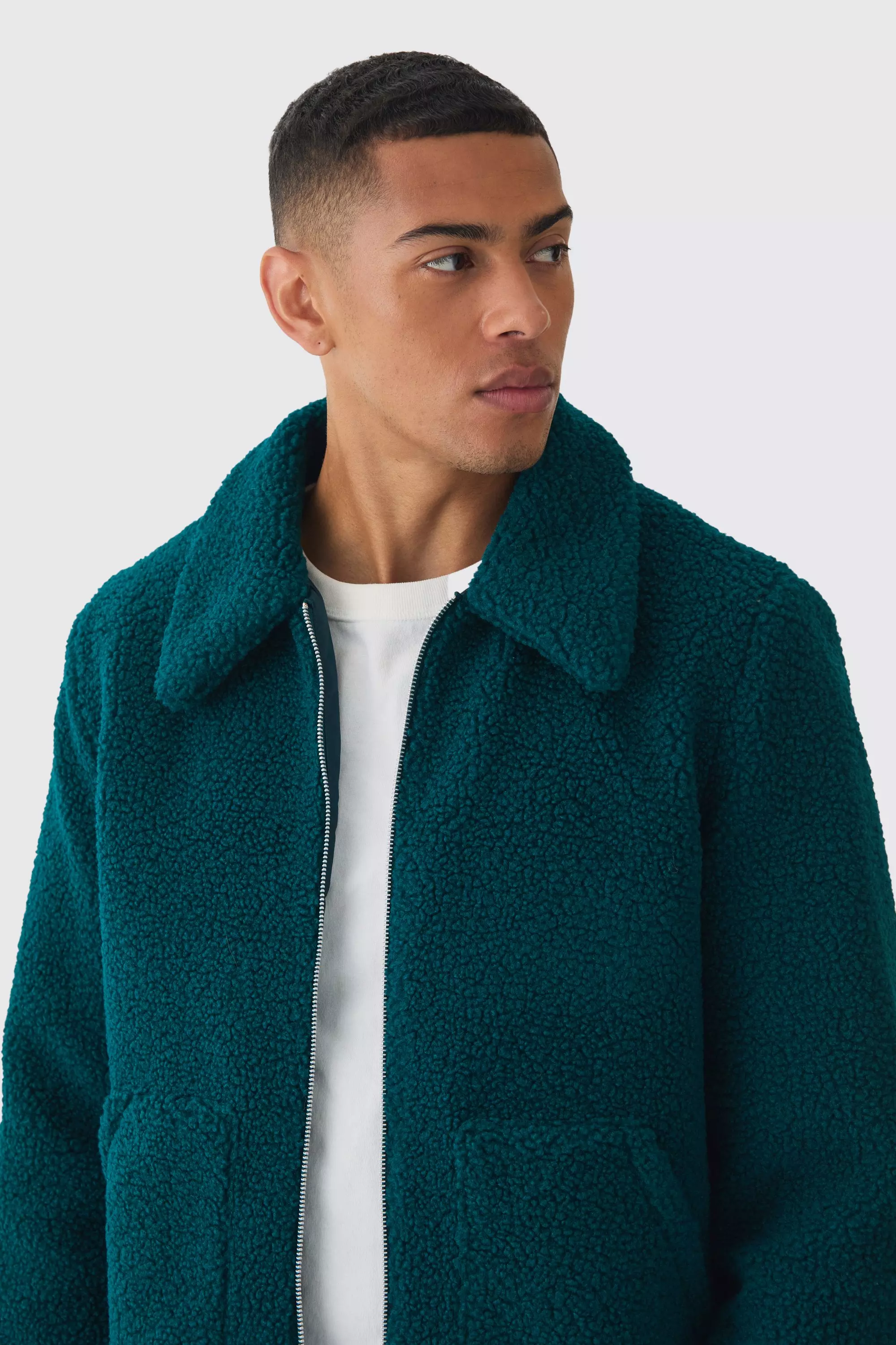 Borg Harrington Jacket In Teal alternative image